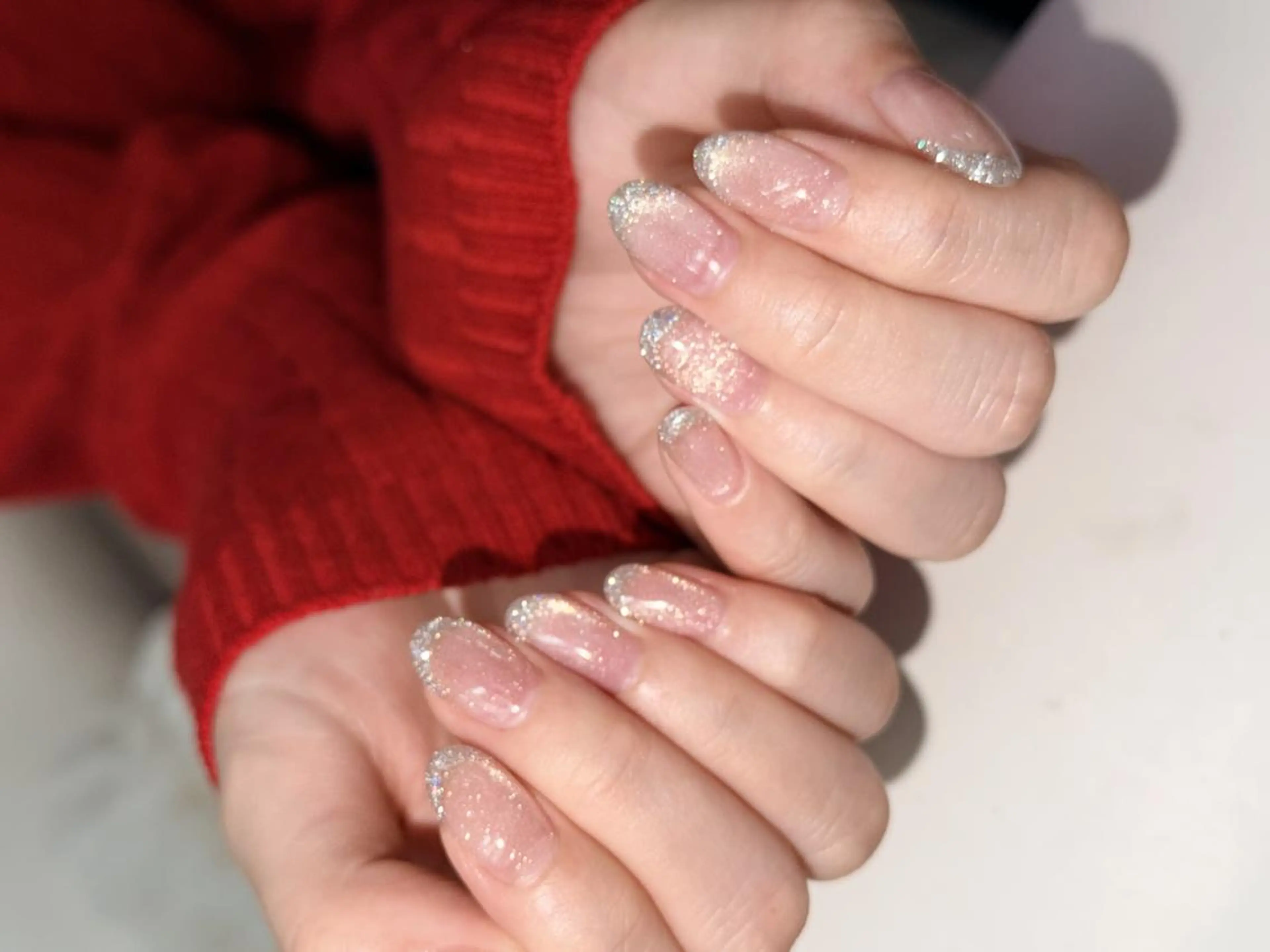 ネイル フラッシュネイル フレンチネイル ラメ(グリッター) マグネットネイル ハンドネイル WOLTOKYO🌙 渋谷韓国ネイルのネイルデザイン