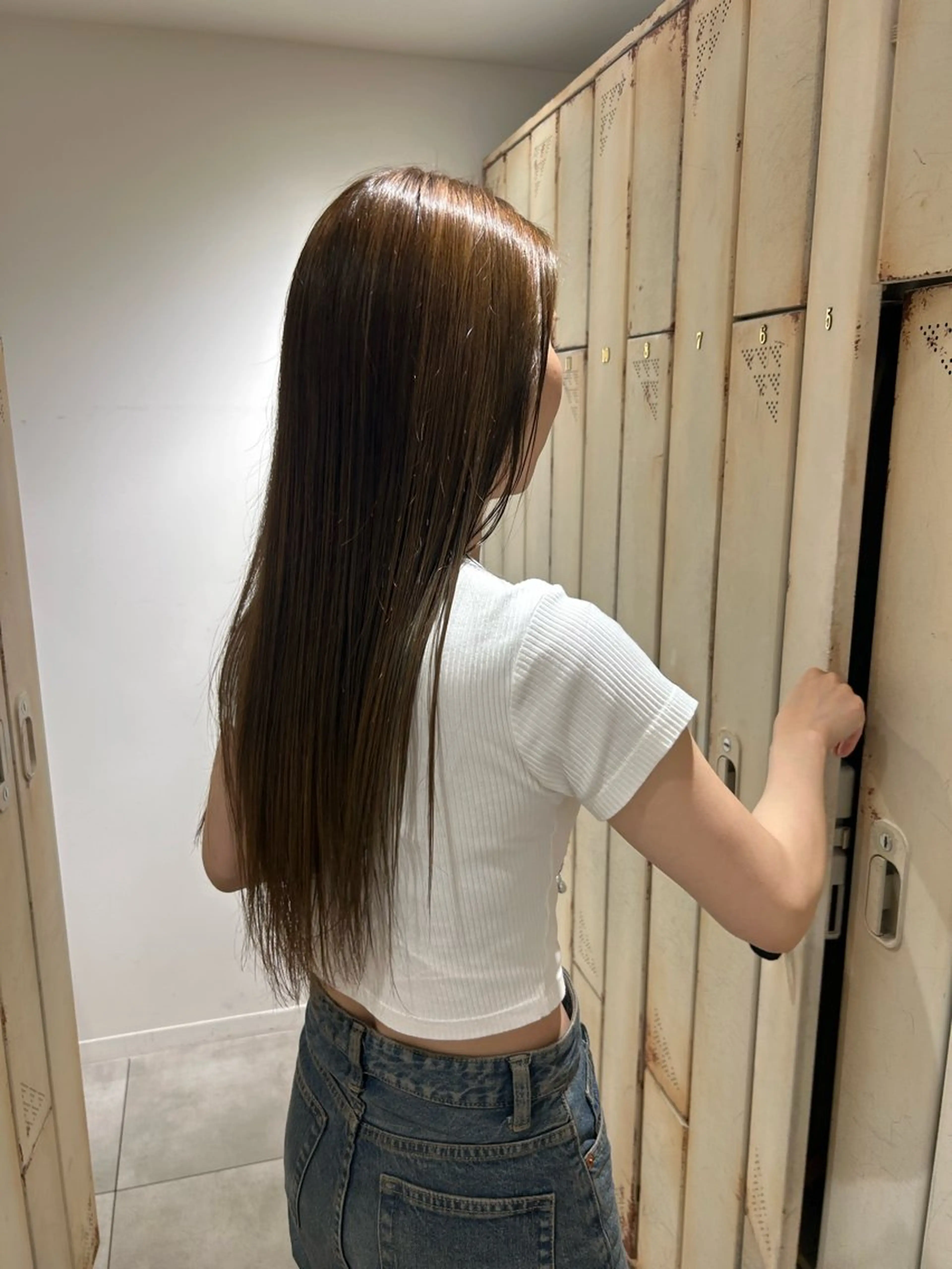 ロング カラー Nanami🧸🤍 ワンカラーモデル募集のヘアスタイル