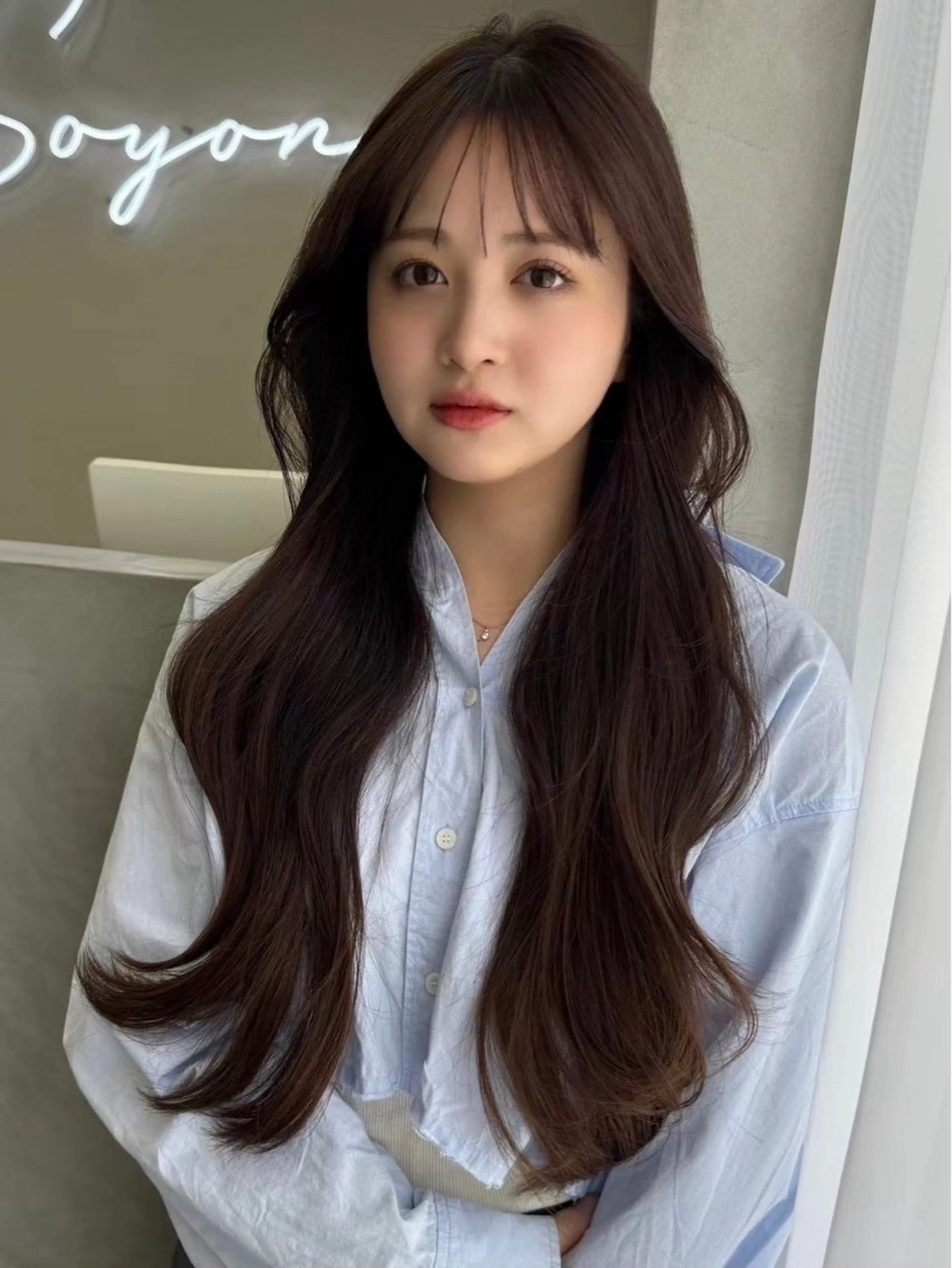 ロング 韓国風ヘア ヘアカラー トリートメント soyon心斎橋所属・♡透明感/艶カラー/ M a I ♡のヘアスタイル