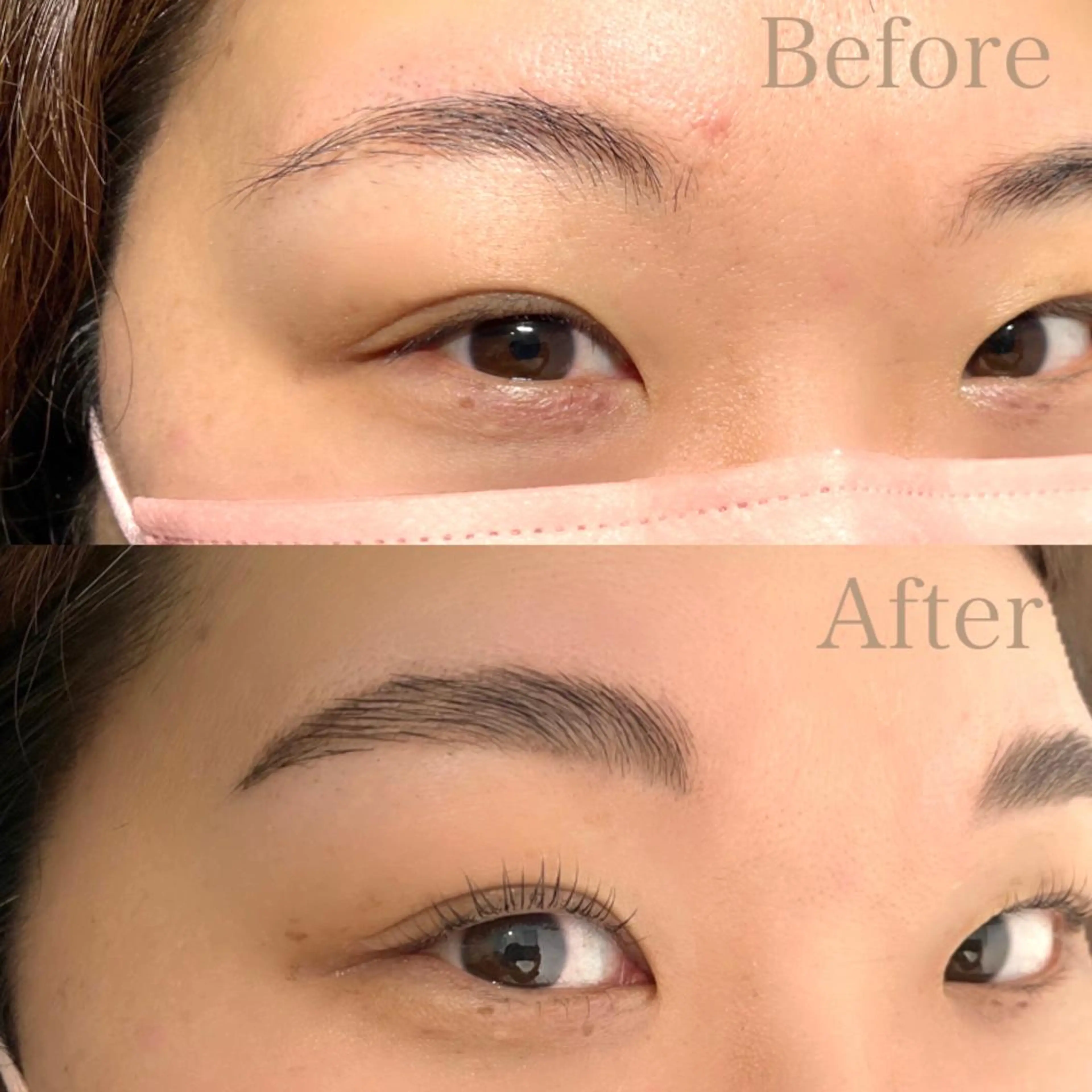 マツエク・マツパ アイブロウ ハリウッドブロウリフト 一重×まつ毛パーマ バイフルール アイラッシュサロンのマツエク・マツパデザイン