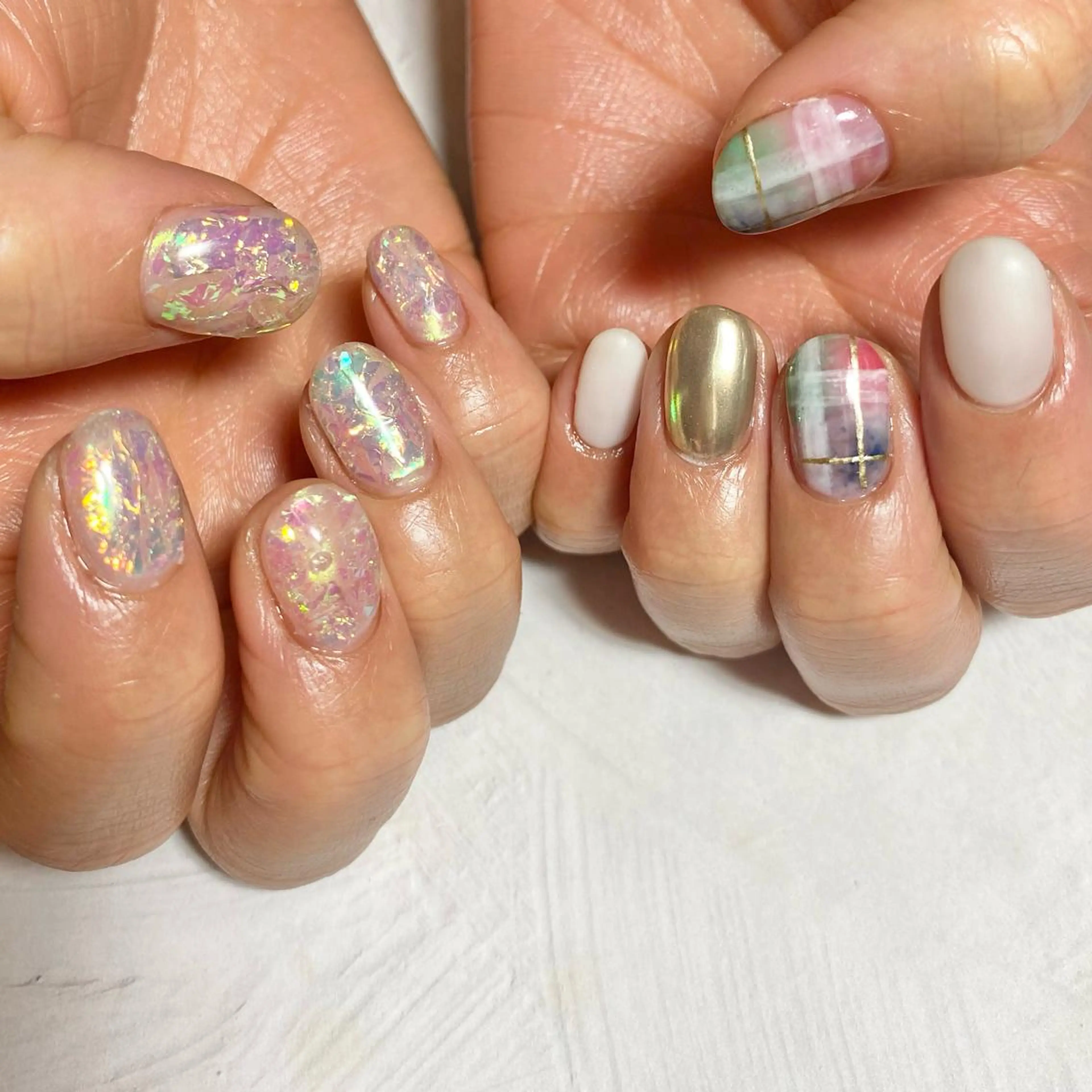 ネイル アートネイル ニュアンスネイル 春ネイル ハンドネイル 山田 貴子のネイルデザイン