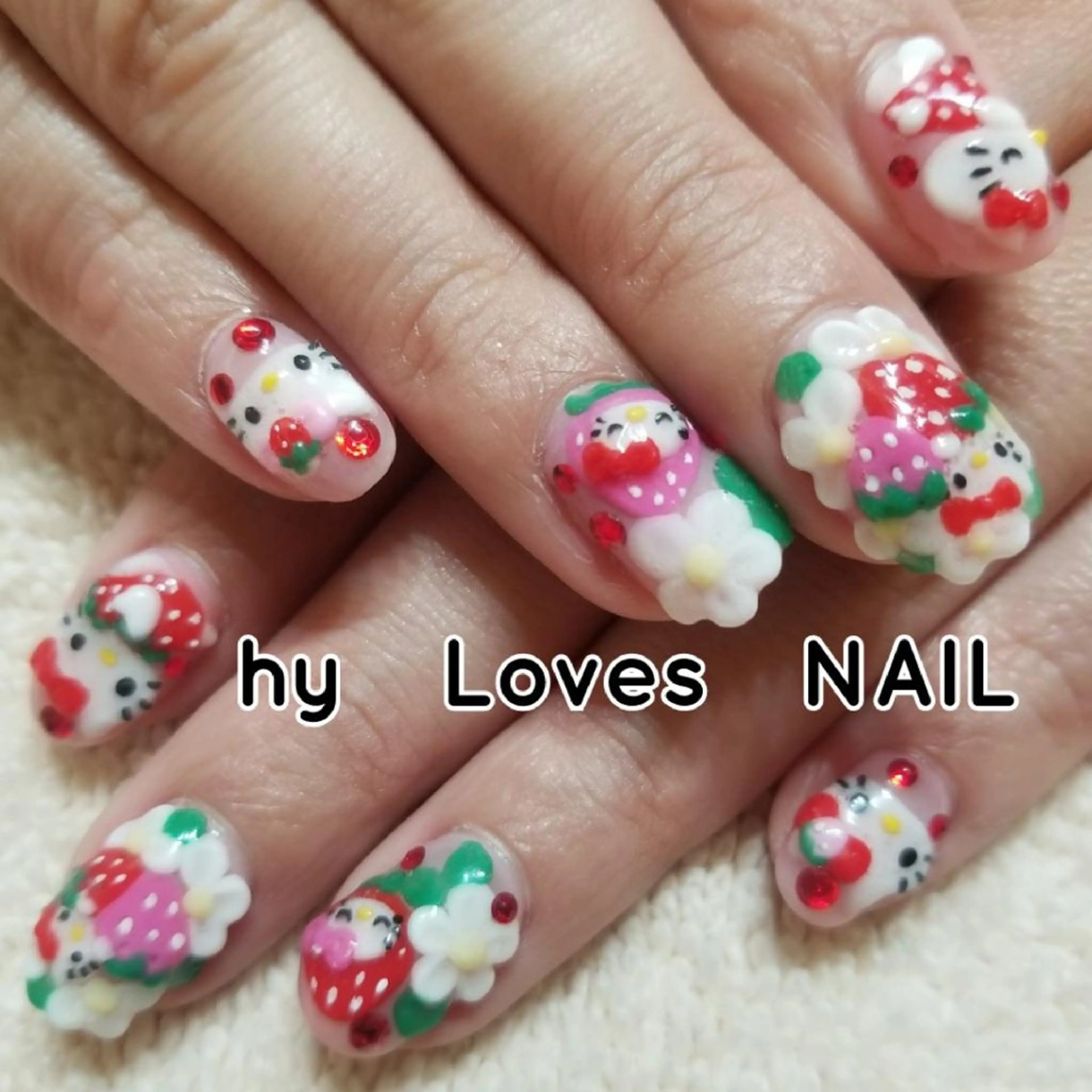 ネイル ストーンネイル ハンドネイル よしだ ひろきのネイルデザイン