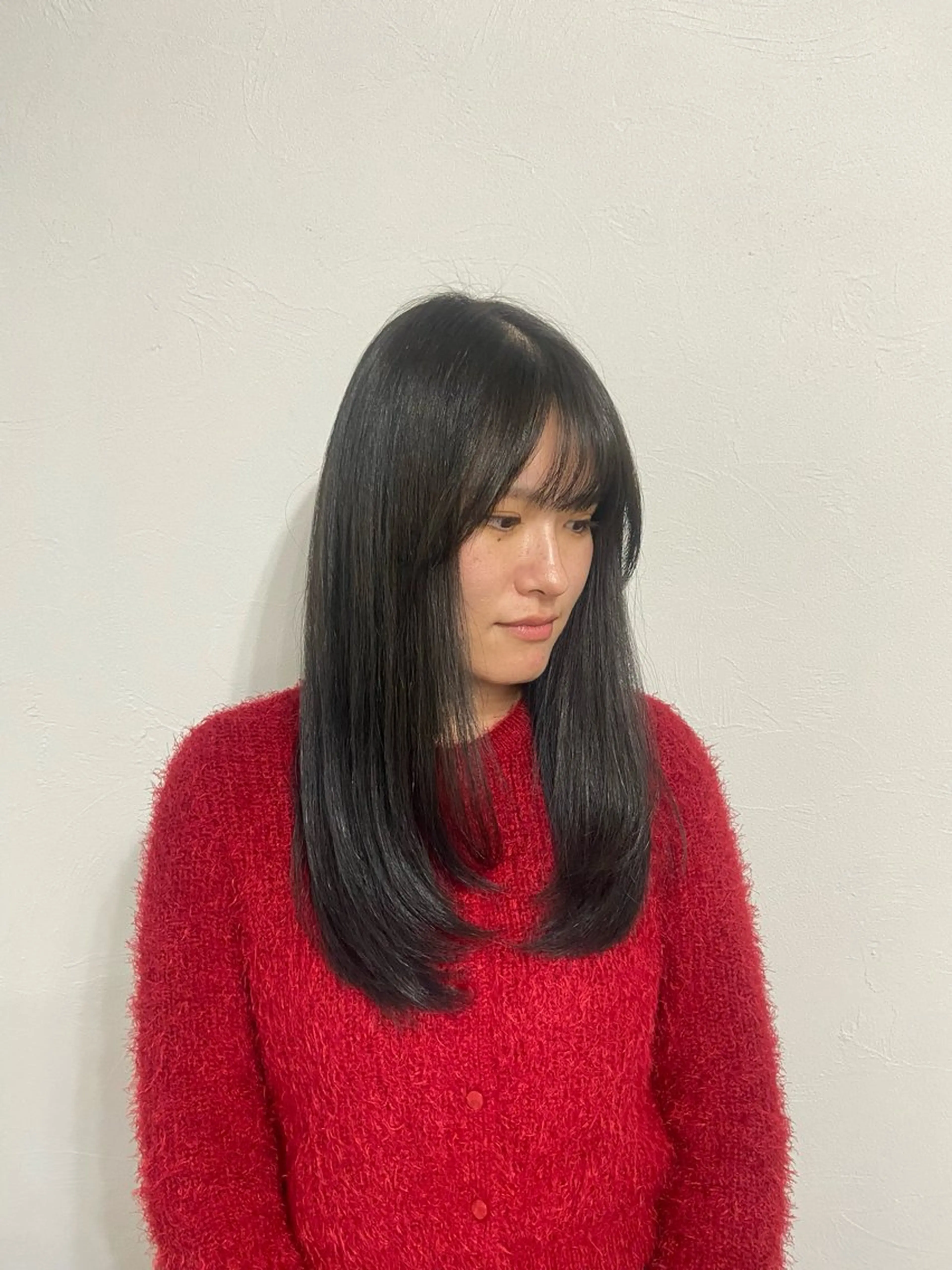 セミロング カラー 🍎韓国カラー licoris寛菜のヘアスタイル