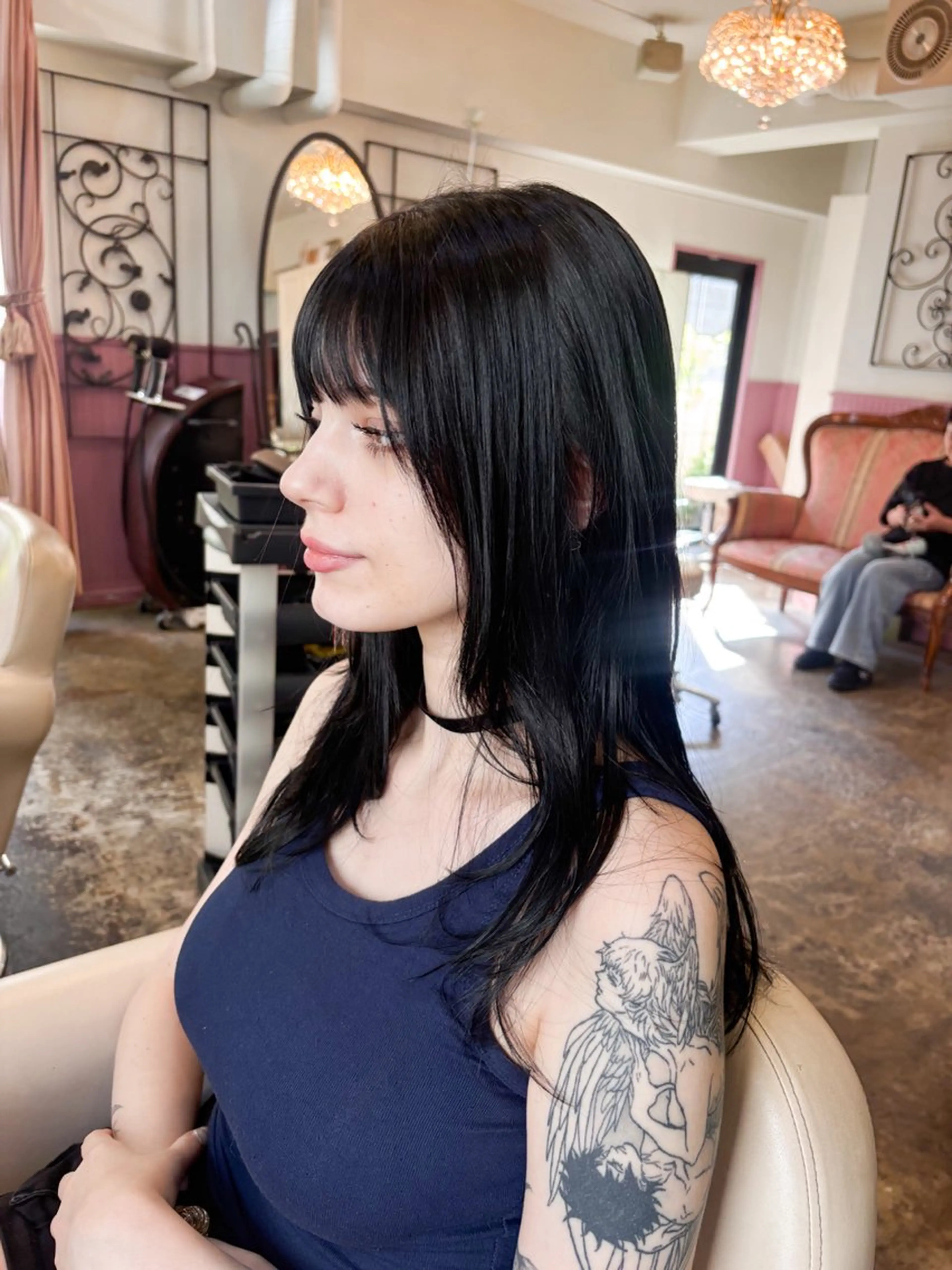 ロング カラー パーマ ヘアアレンジ メンズ カット トリートメント ヘアセット 表参道Lise おおいしおりのヘアスタイル