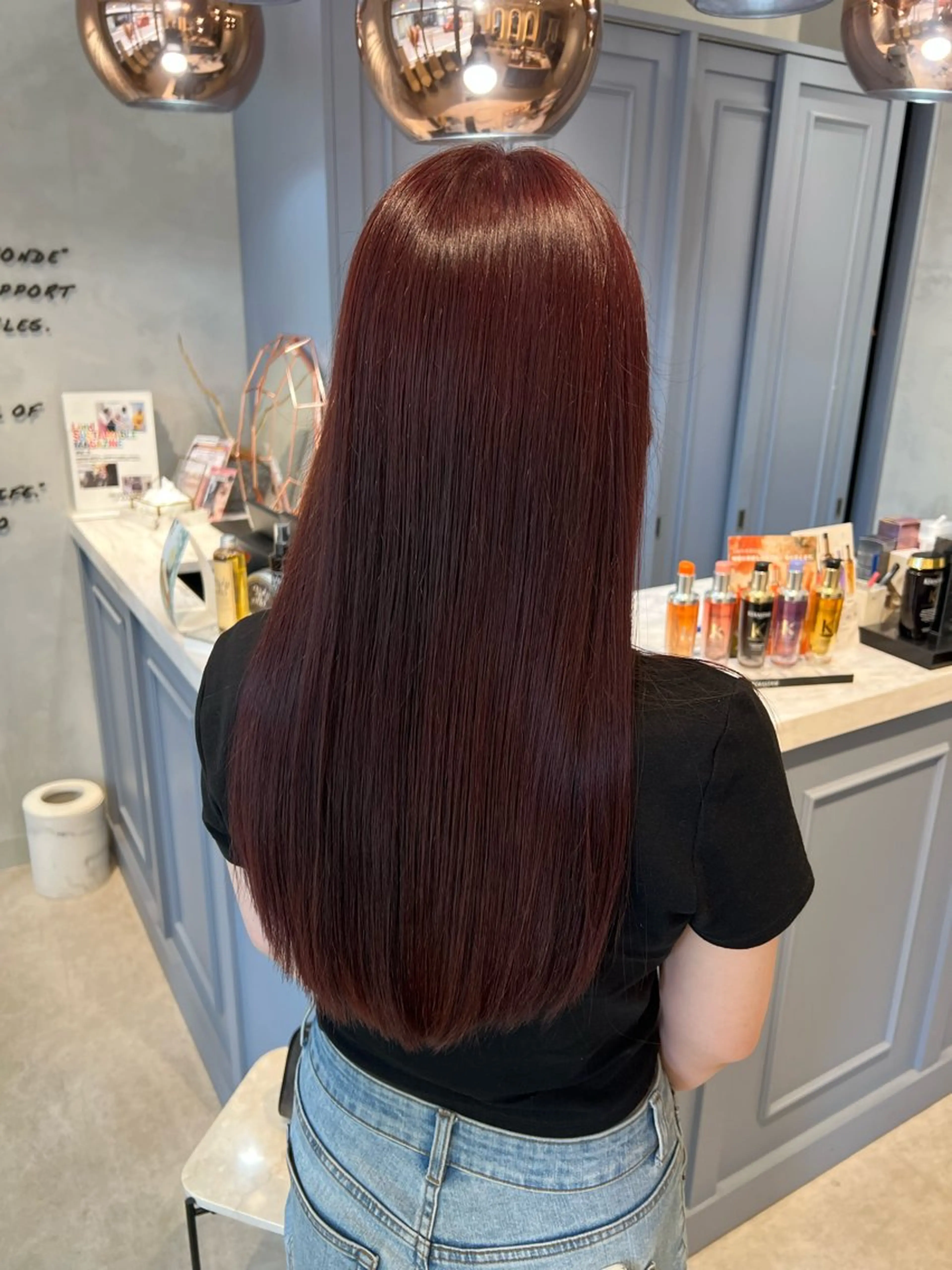 ロング カット ヘアカラー トリートメント 韓国レイヤーカット/ 縮毛矯正/羽田航のヘアスタイル