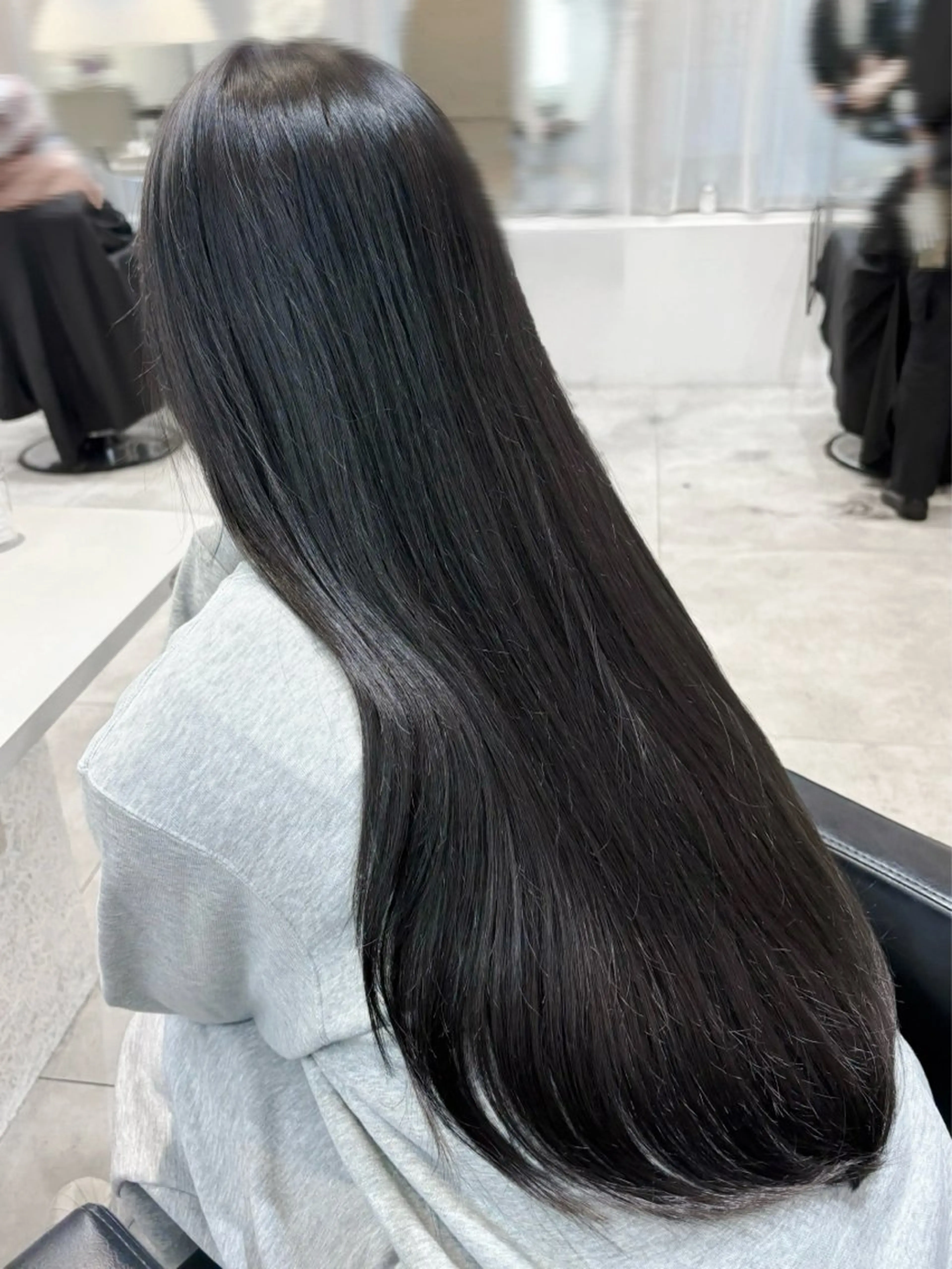 ロング カラー ヘアアレンジ 透明感カラー ダークグレー ダークグレージュ グレージュ Mion /CODE.LINEのヘアスタイル