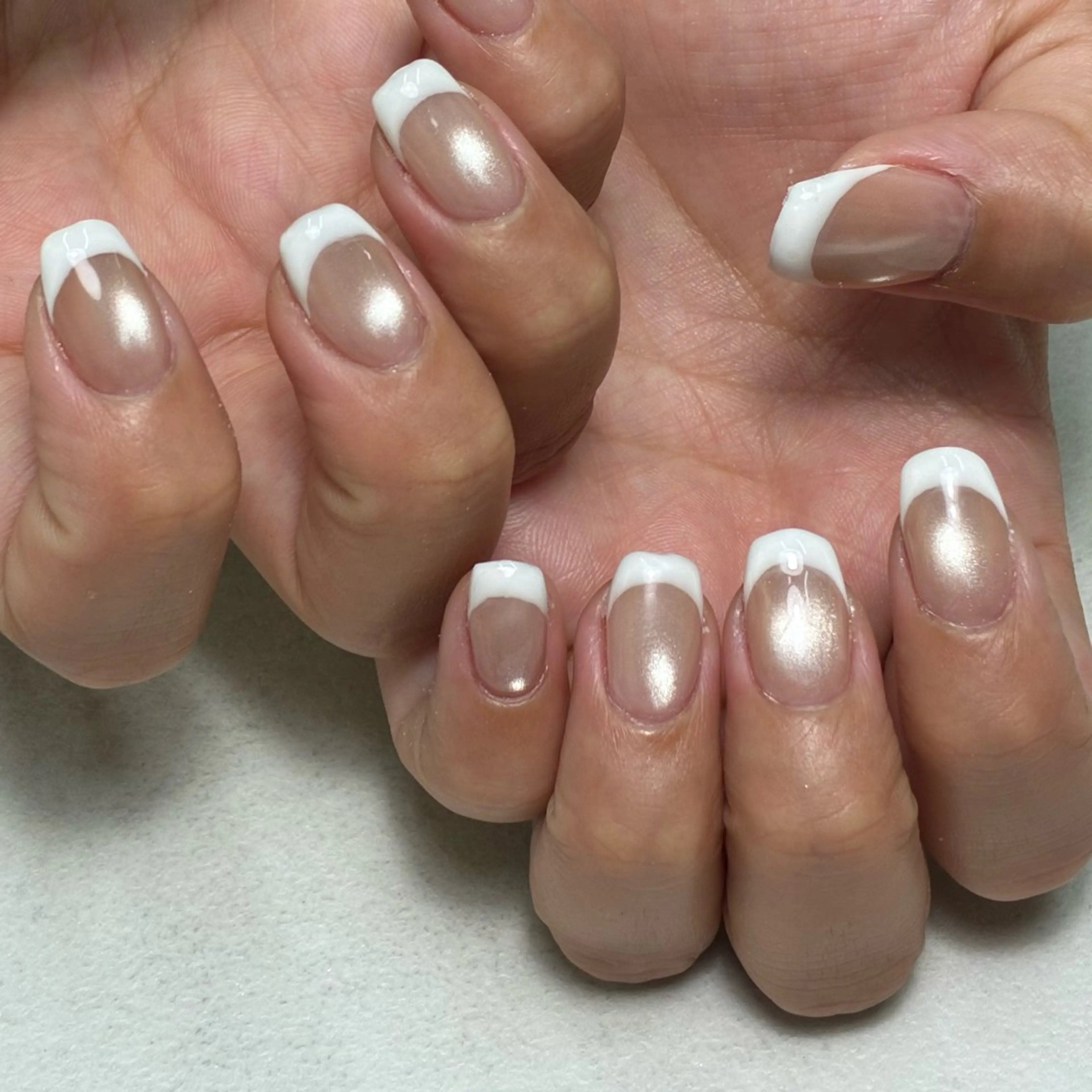 ネイル フレンチネイル マグネットネイル ハンドネイル mumjyu所属・mumjyu MIKAのネイルデザイン