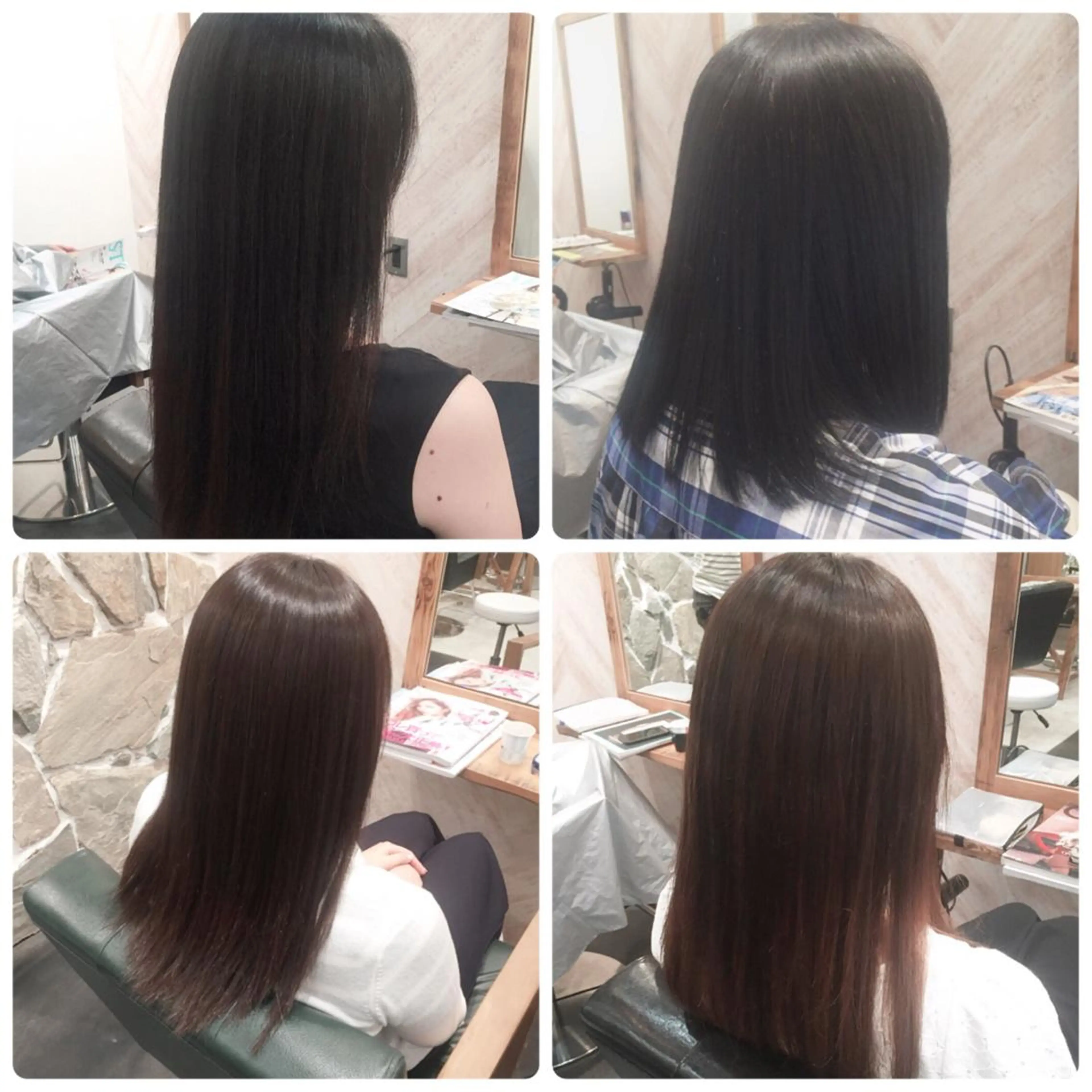 ミディアム セミロング ロング パーマ 縮毛矯正 courage所属・kanako カナコのヘアスタイル