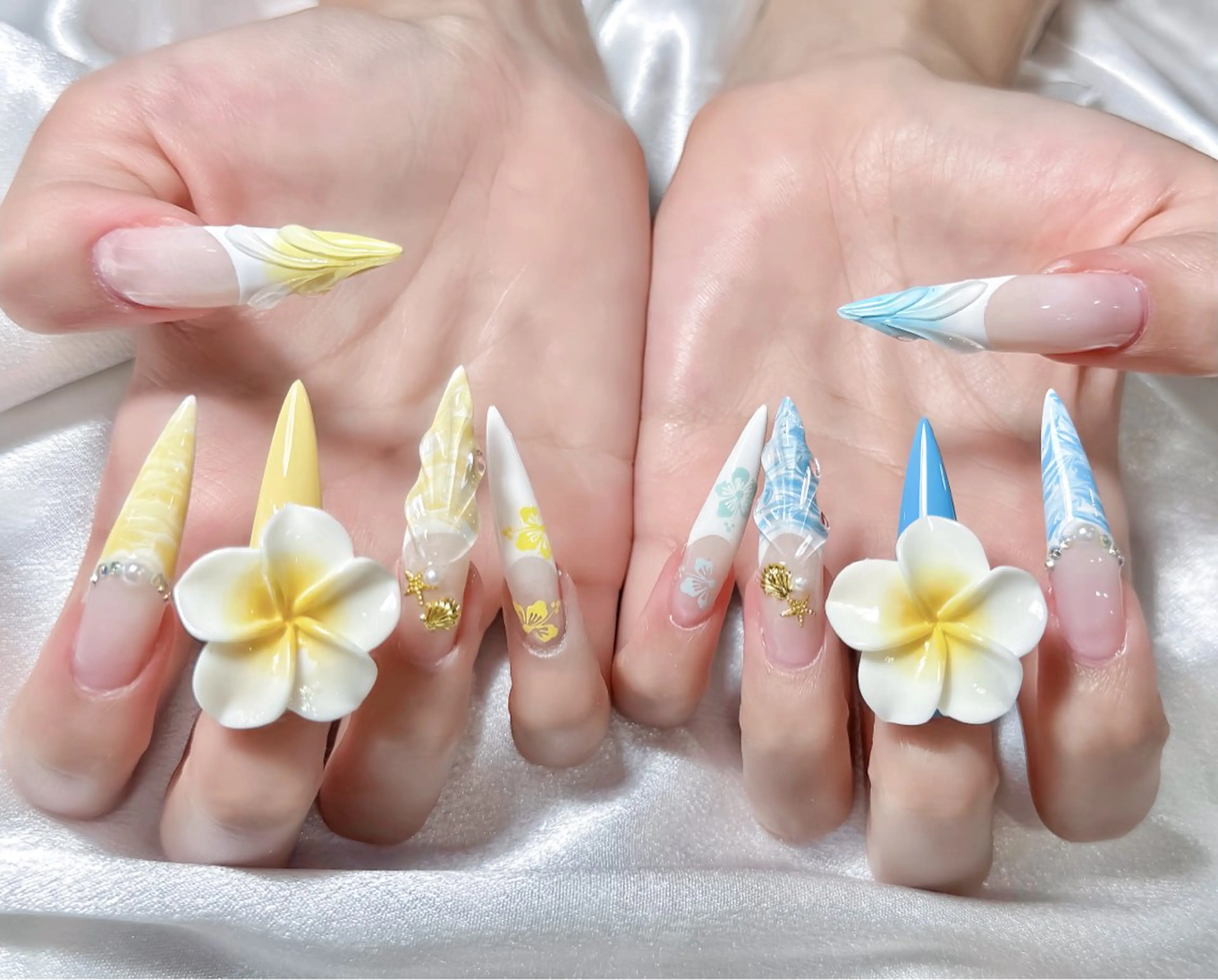 ネイル クリアネイル フレンチネイル ジェルネイル 韓国ネイル マグネットネイル ハンドネイル Rin Nail 新大久保店のネイルデザイン