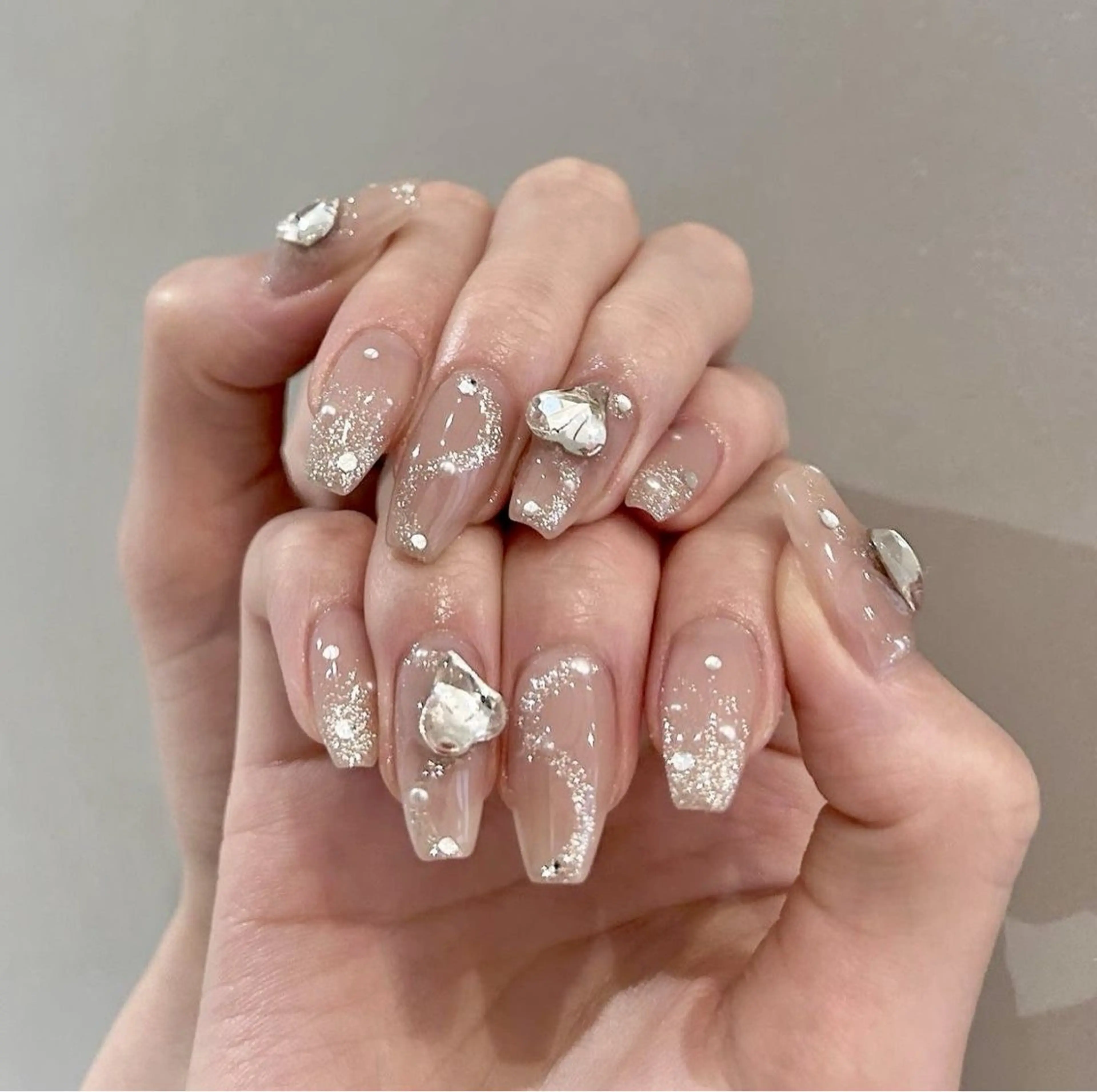ネイル マグネットネイル ミラーネイル 冬ネイル Lee Nailsのネイルデザイン
