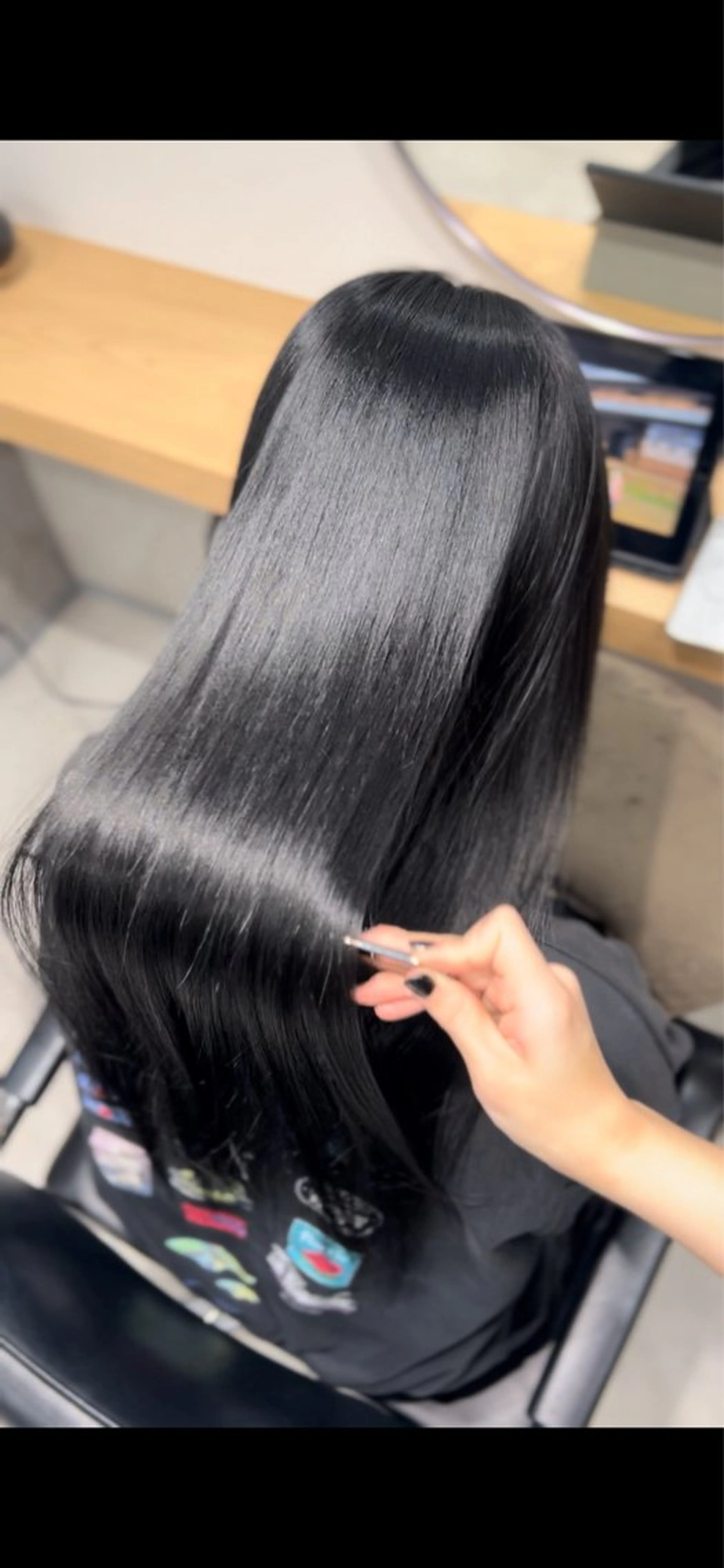 ロング 縮毛矯正 RAF TOKYO 薬院店所属・福岡【髪質改善】 艶カラー/ MIHOのヘアスタイル