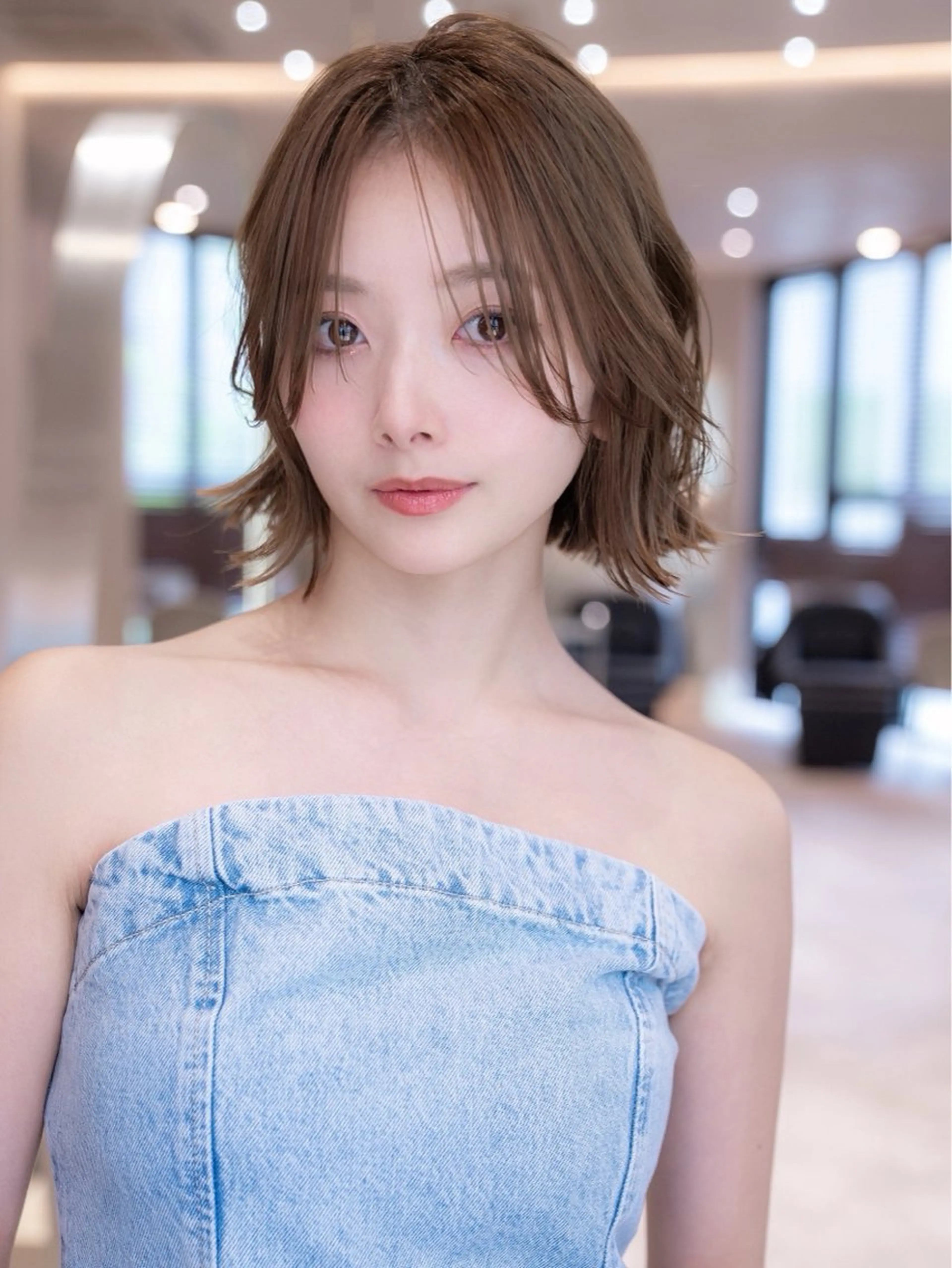 ショート カラー カット ヘアカラー トリートメント 渋谷/レイヤーボブ・ 韓国ボブ特化/楓のヘアスタイル