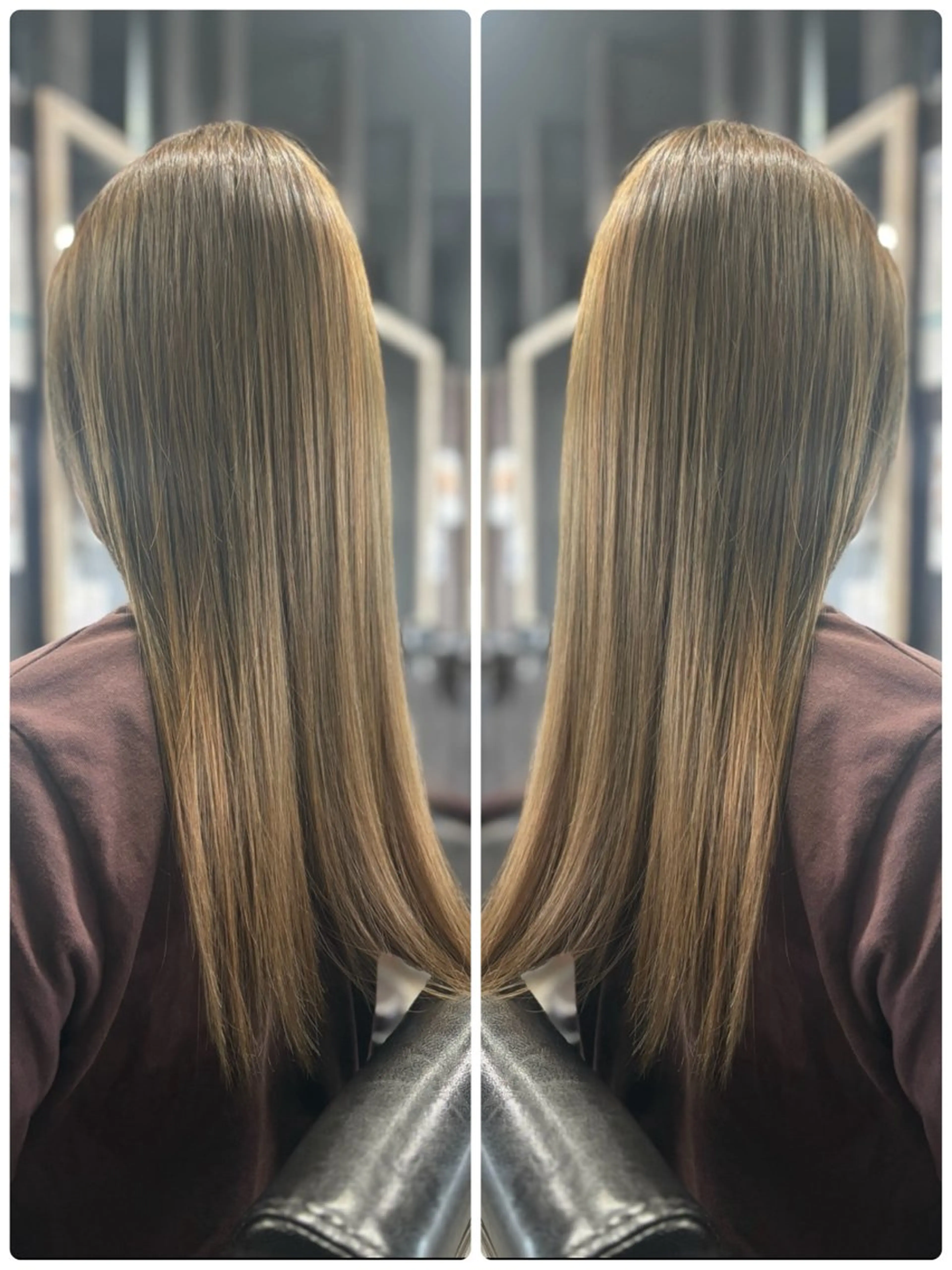 ロング 髪質改善 トリートメント ヘアカラー トリートメント 安田 恵のヘアスタイル