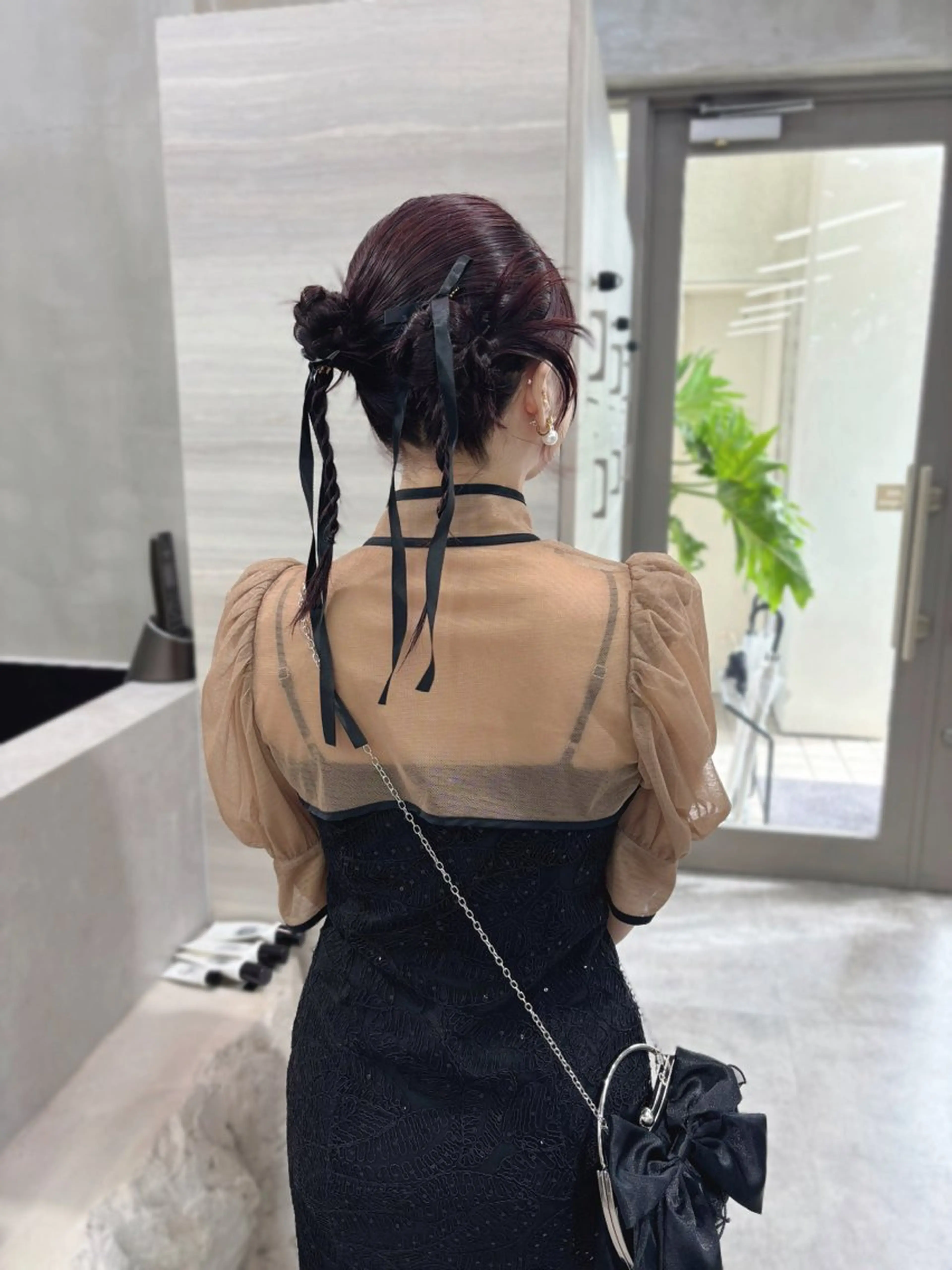 セミロング カラー ヘアアレンジ 成人式 卒業式のヘアスタイル ヘアセット the path sora♡のヘアスタイル