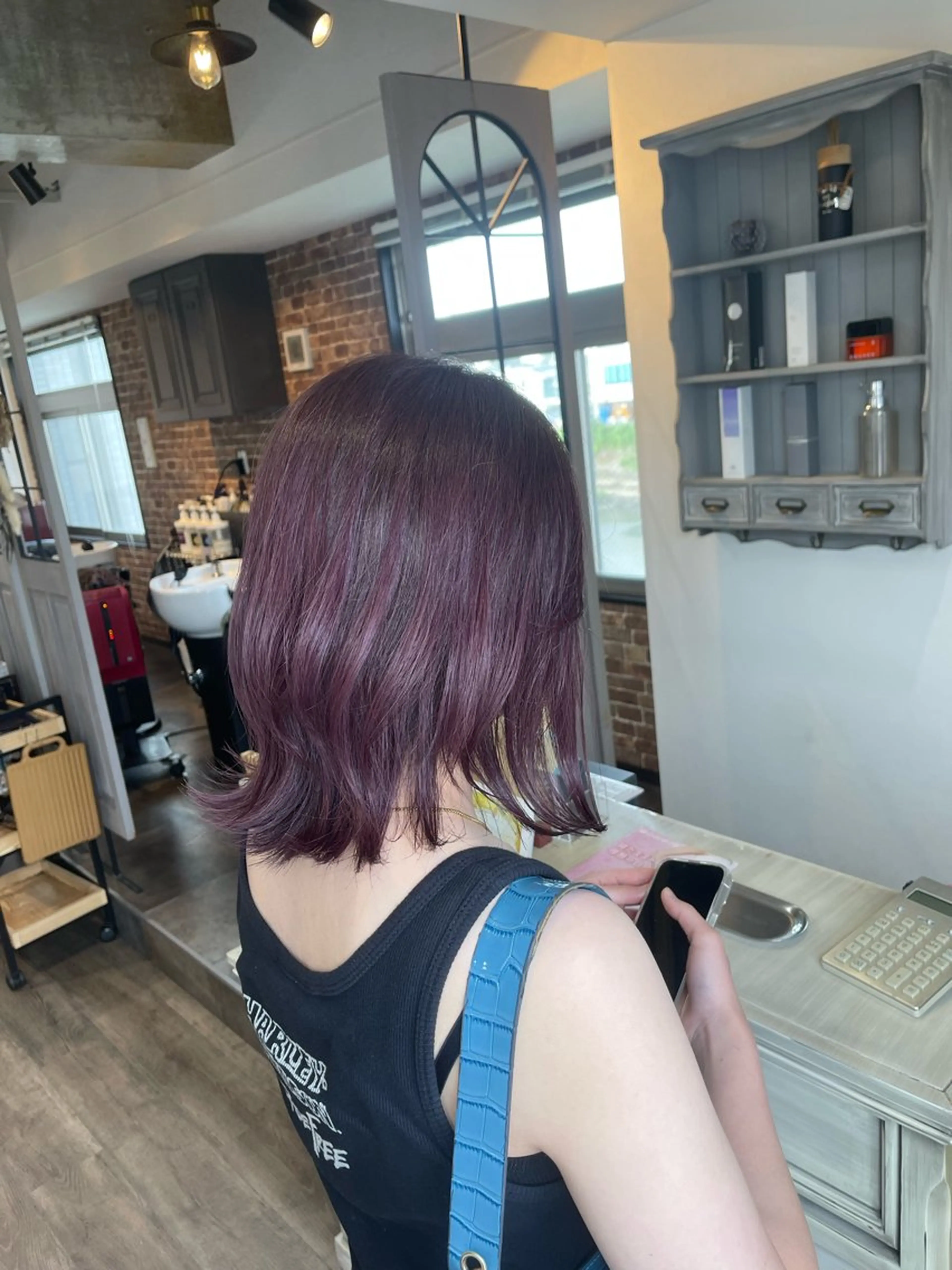 ミディアム カラー ヘアカラー Felice Erikaのヘアスタイル