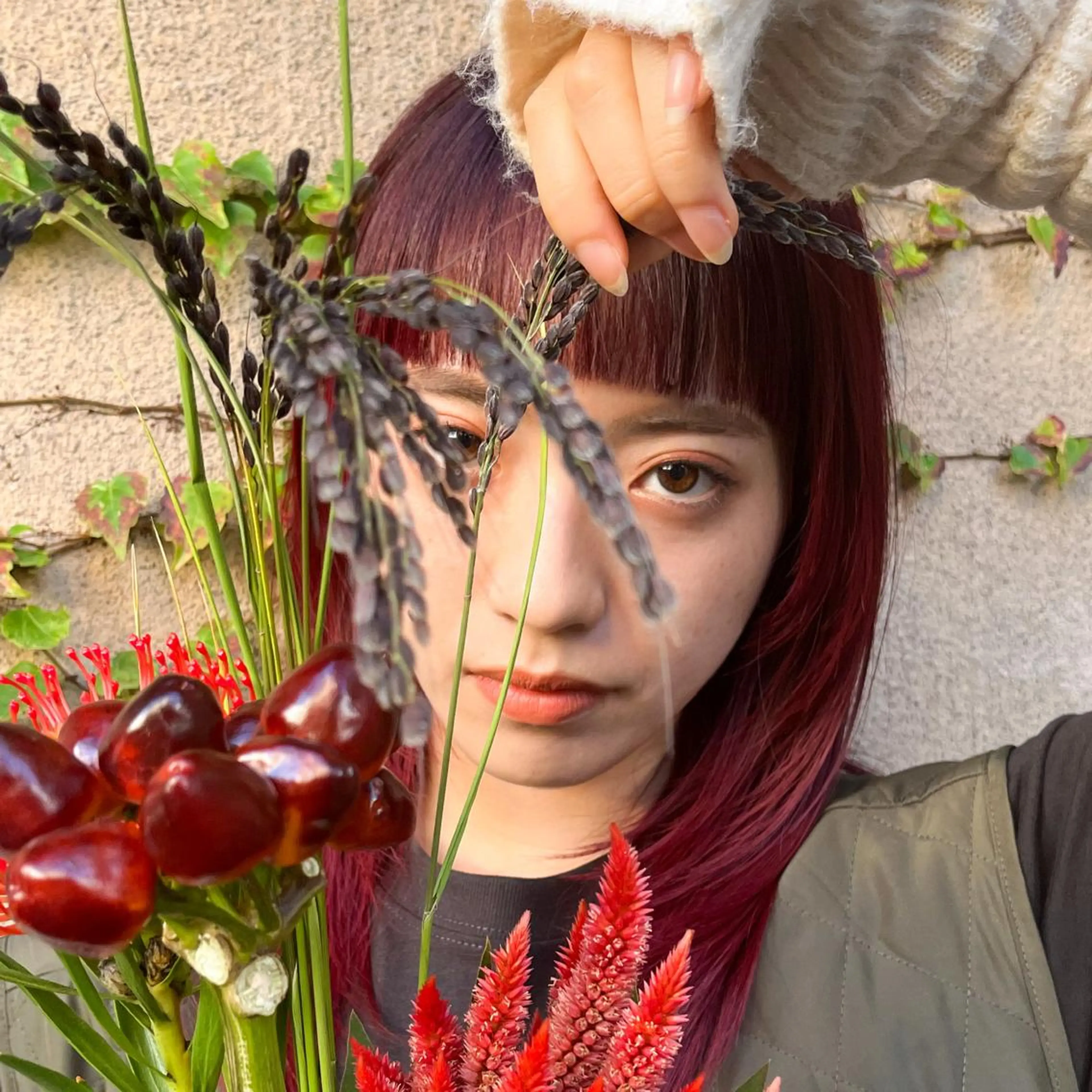 ミディアム カラー ヘアアレンジ Noele hair atelier(ノエルヘアアトリエ)所属・北上ゆい/個性派/ ナチュラルアレンジのヘアスタイル