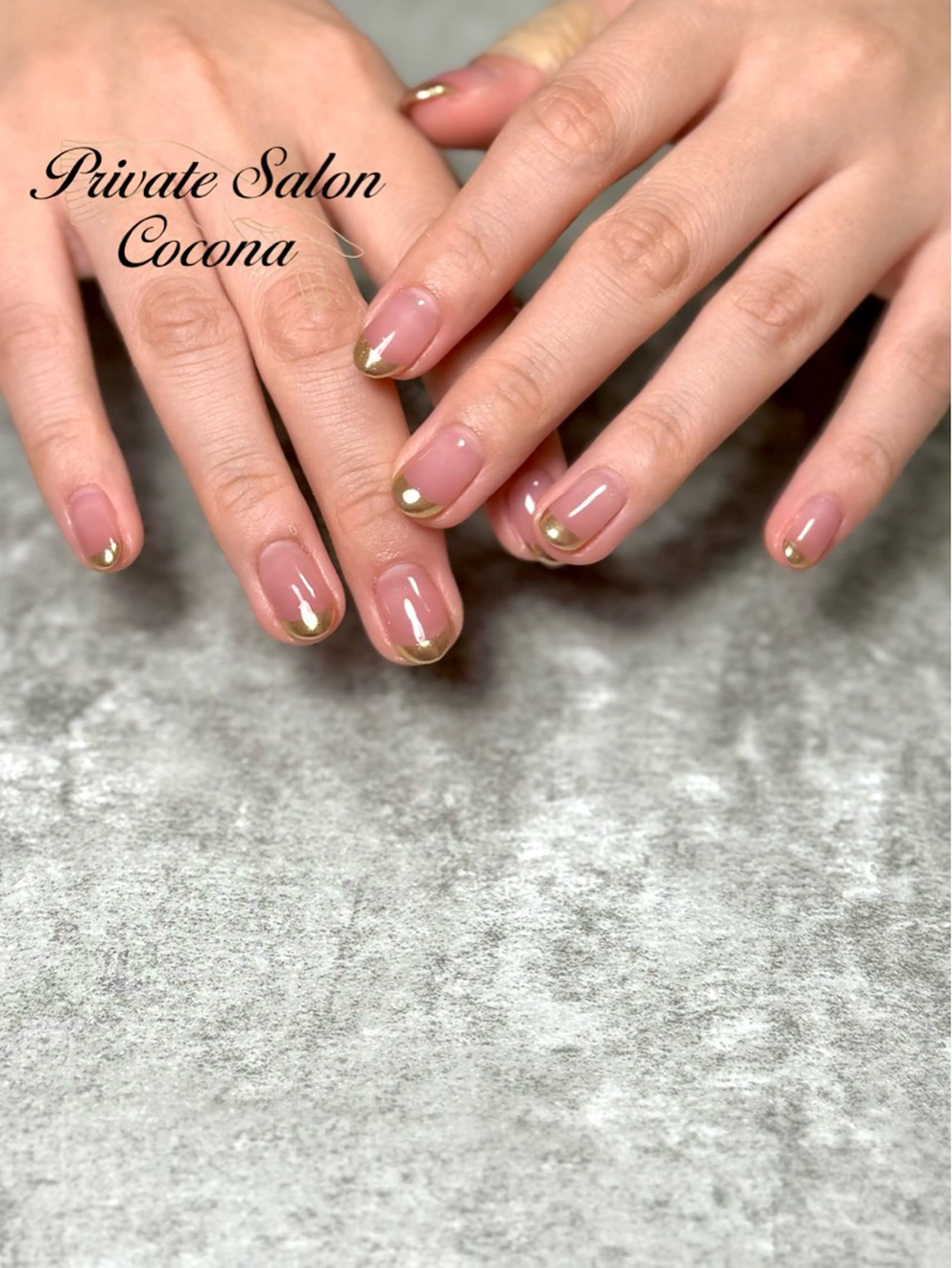 ネイル フレンチネイル ミラーネイル プライベートサロン nailcoconaのネイルデザイン