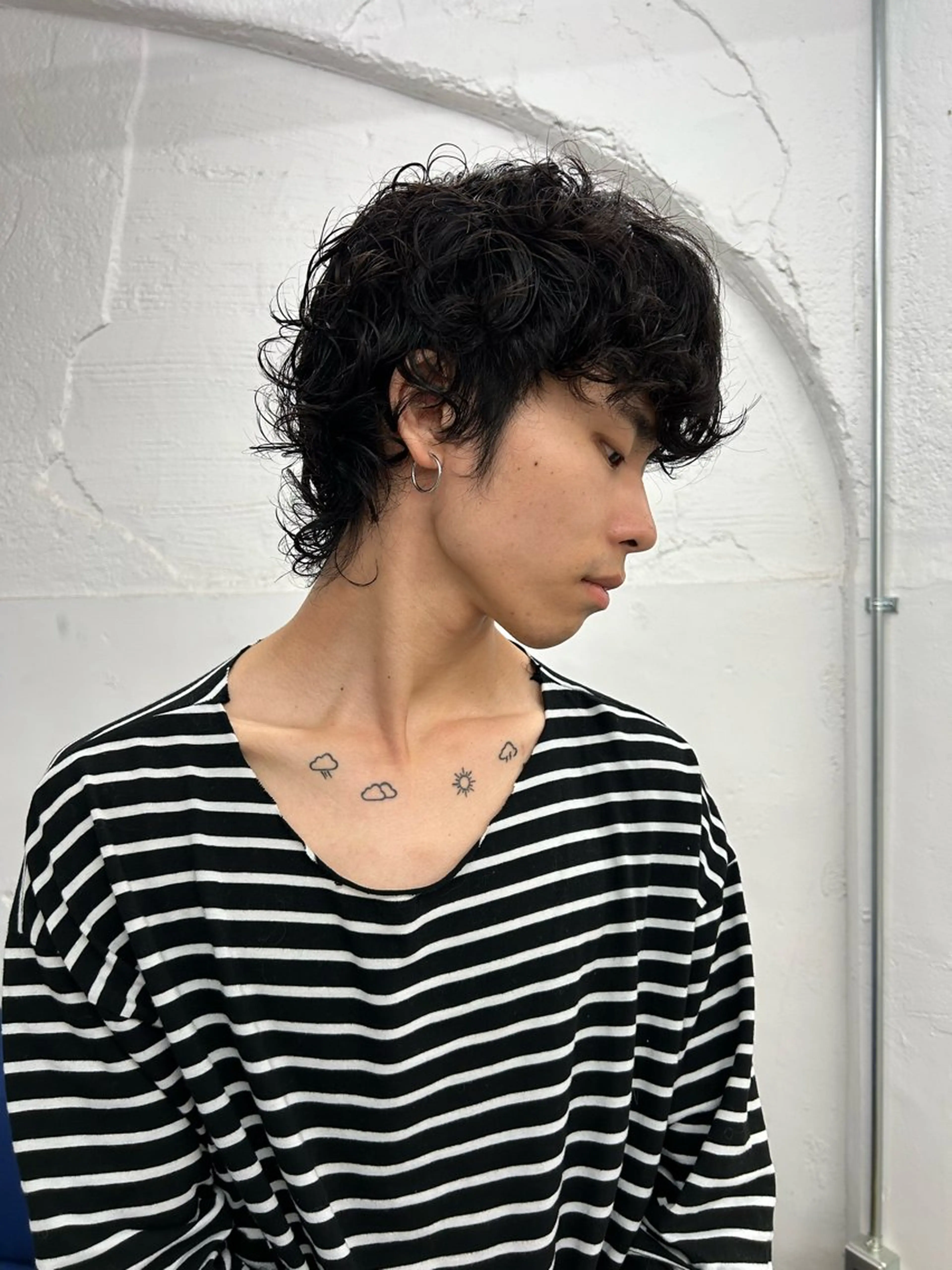 ミディアム ミディアムパーマ カット パーマ hen所属・中西 遥聖のヘアスタイル