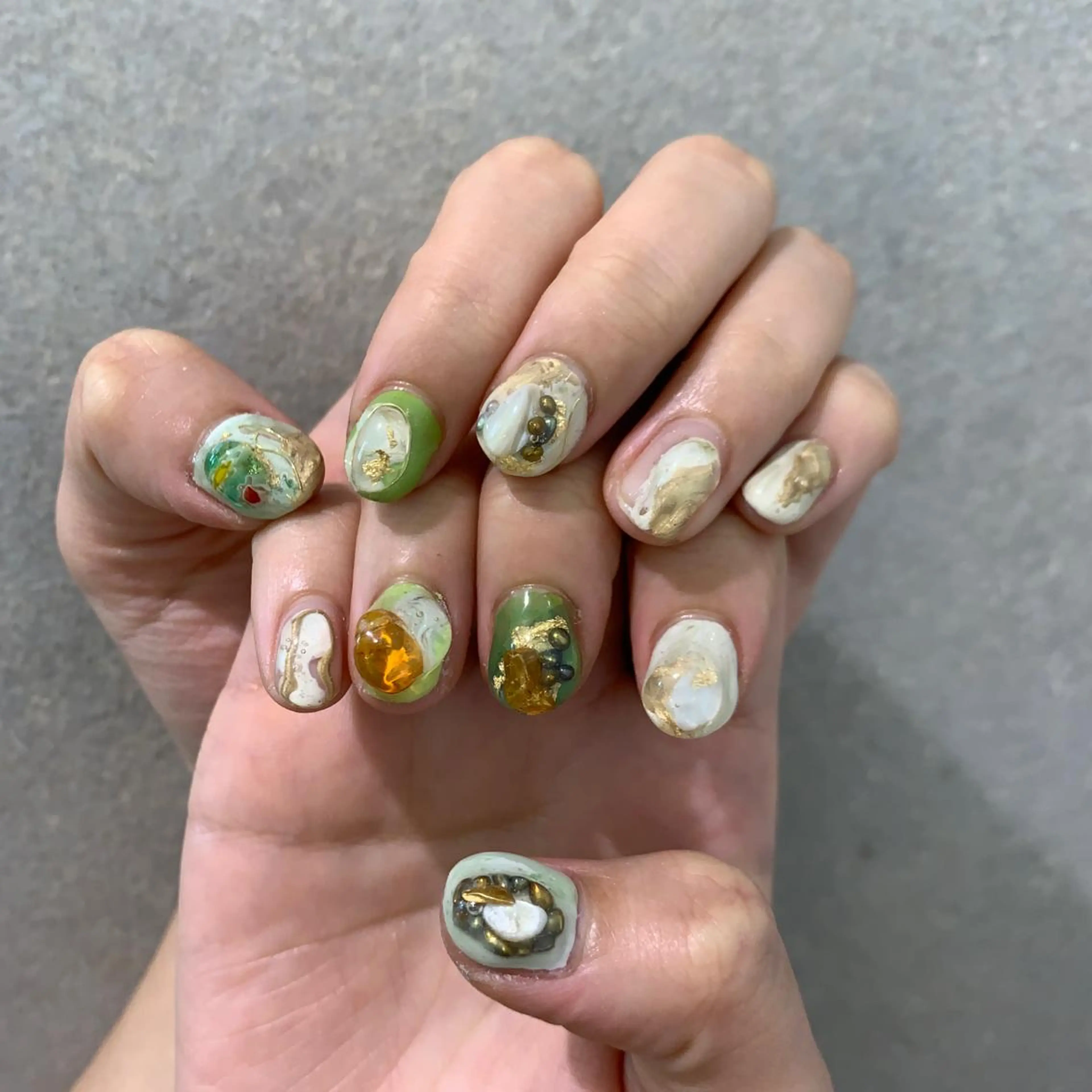 ネイル ハンドネイル 【淡色color/ nail】maikoのネイルデザイン
