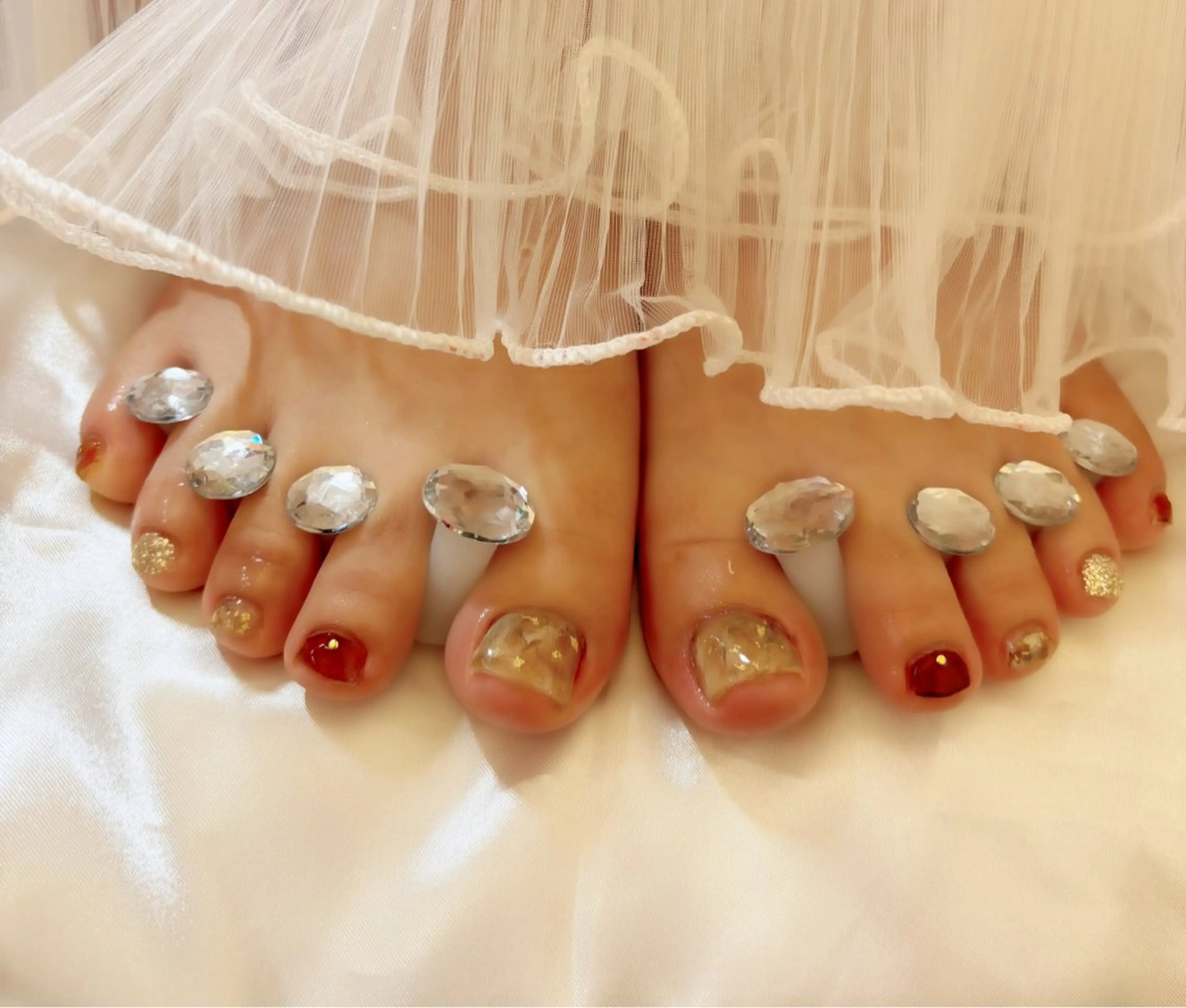 ネイル フットネイル ニュアンスネイル フットネイル Nail Salon macherieのネイルデザイン