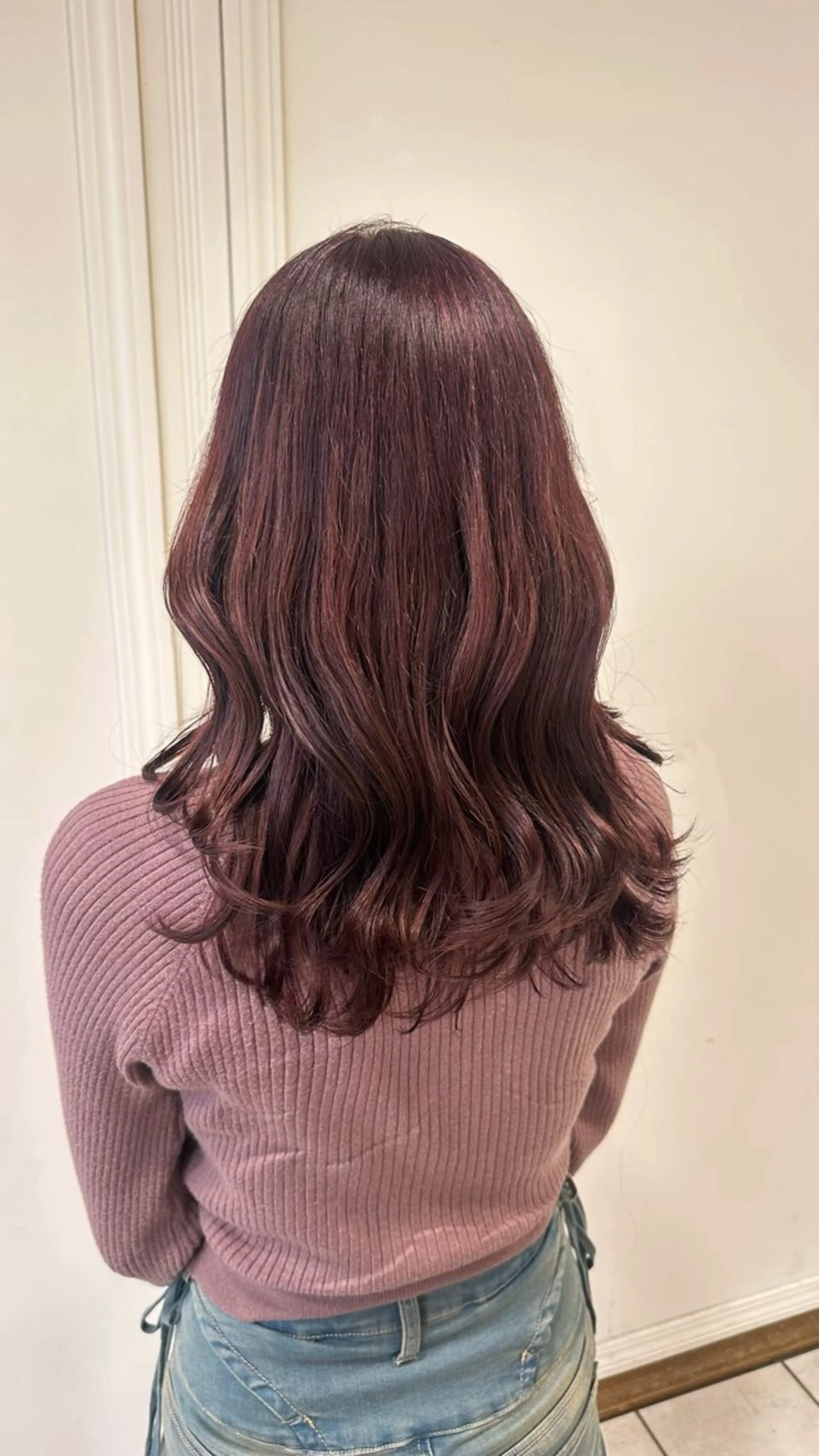 ロング カラー ラベンダーカラー ラベンダーピンク ピンクカラー レイヤーカット カット ヘアカラー 🎀 RUNA🎀のヘアスタイル