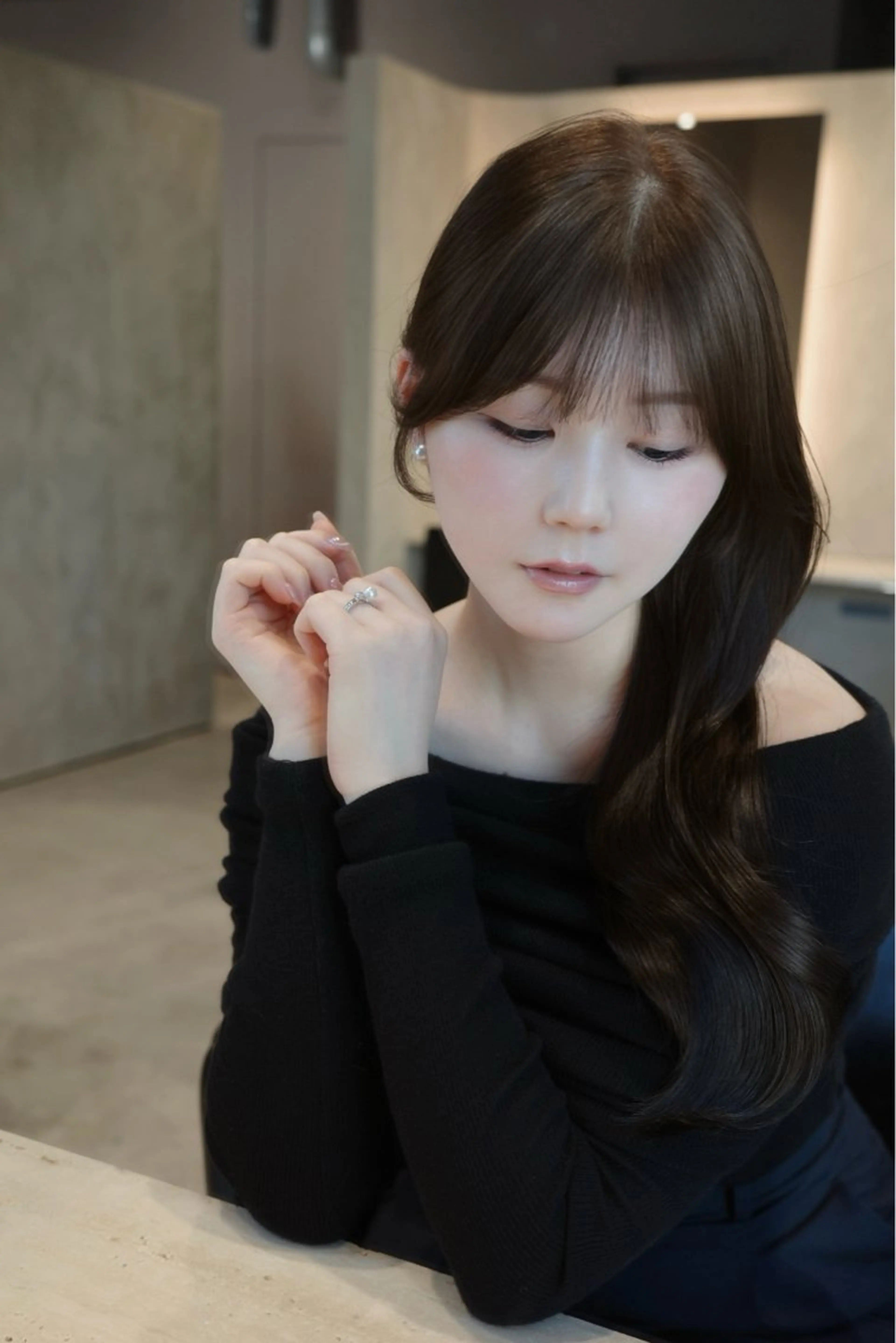 ロング 髪質改善 レイヤーカット トリートメント L'EANE THE TOKYO所属・美顔形成カット｜青山 髪質改善｜三浦秀太郎のヘアスタイル