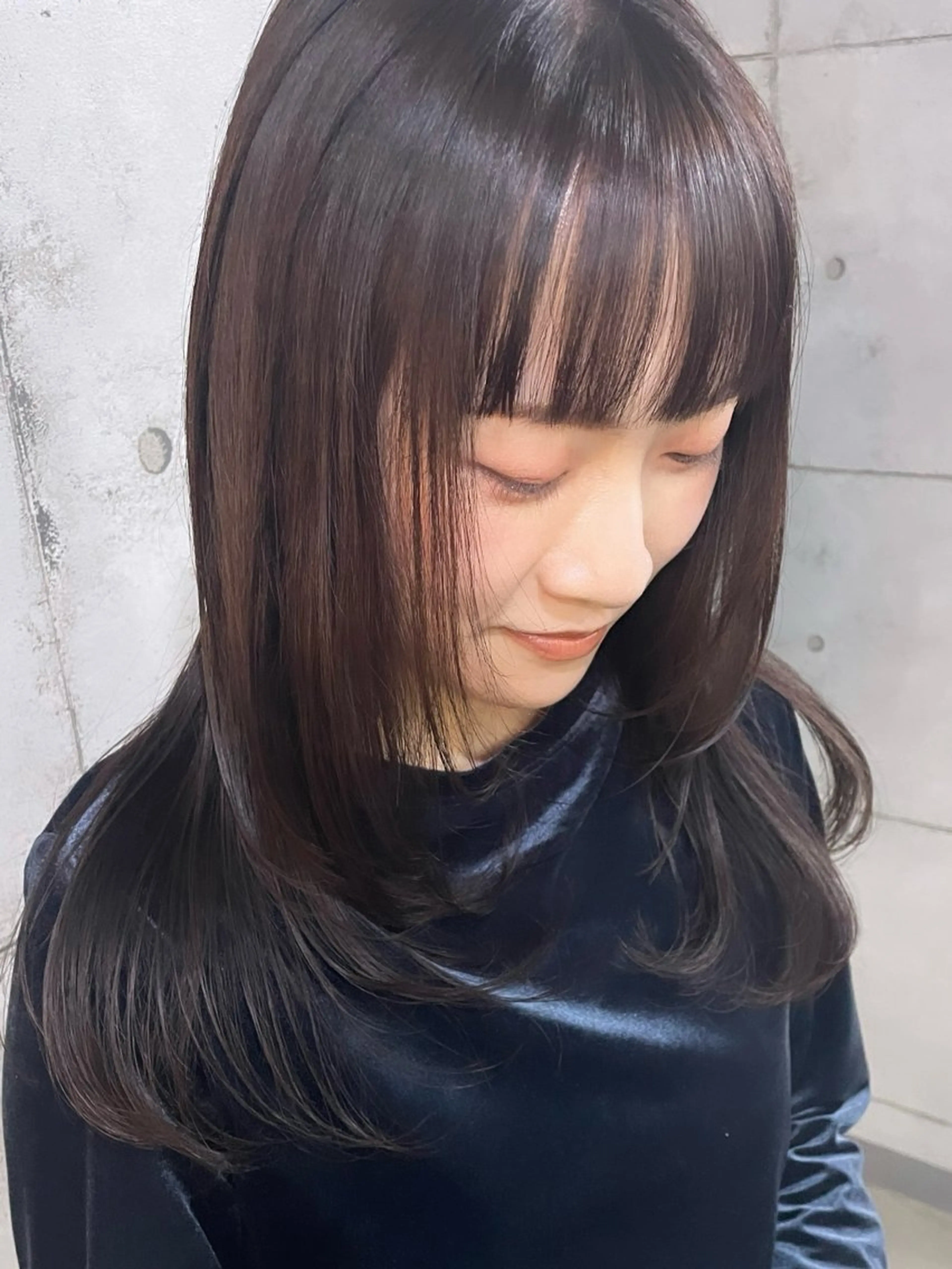 セミロング カラー ヘアカラー トリートメント MAIKO 【中崎・茶屋町】のヘアスタイル