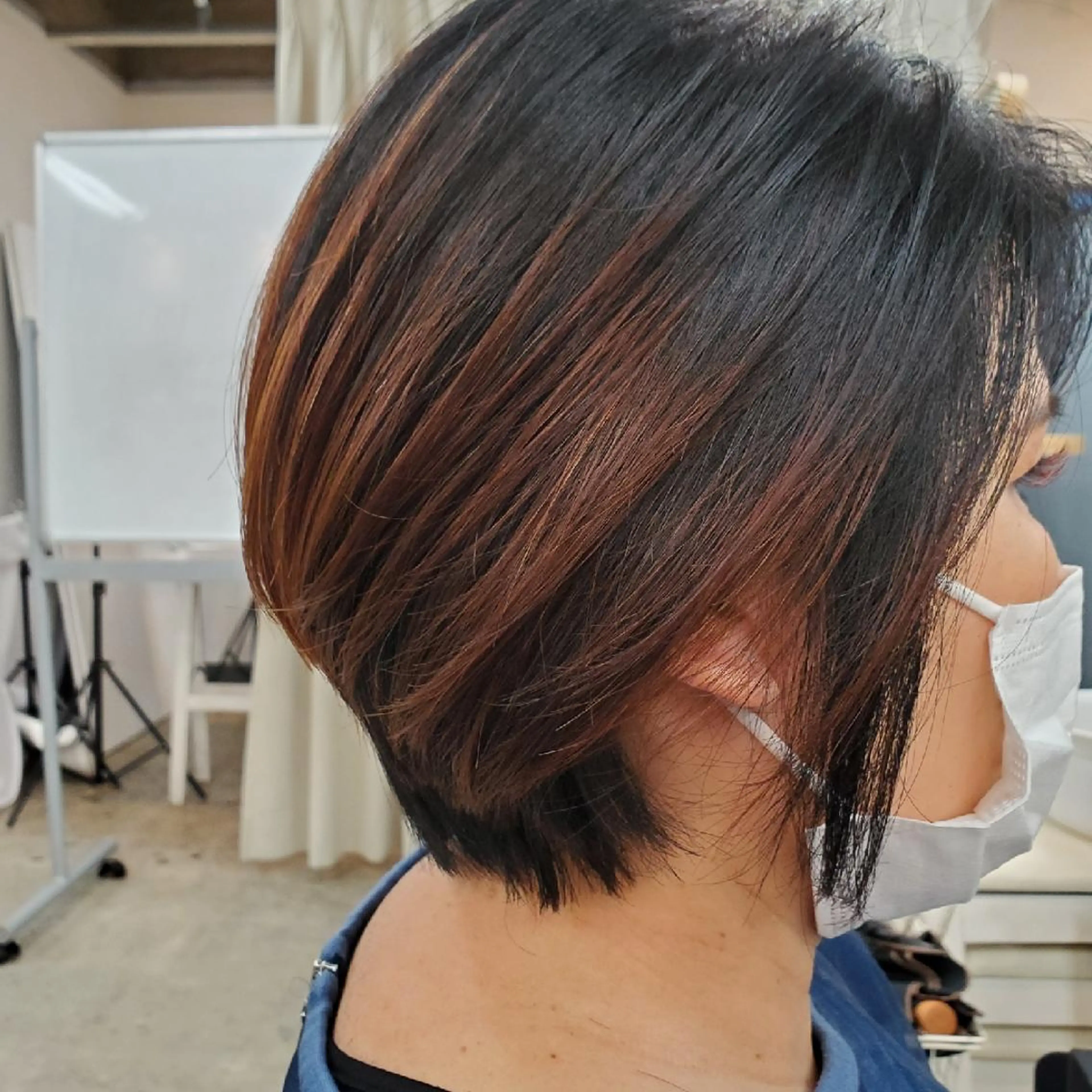 ショート ヘアアレンジ カラー 顔まわりデザイン🌿 ふじこのヘアスタイル