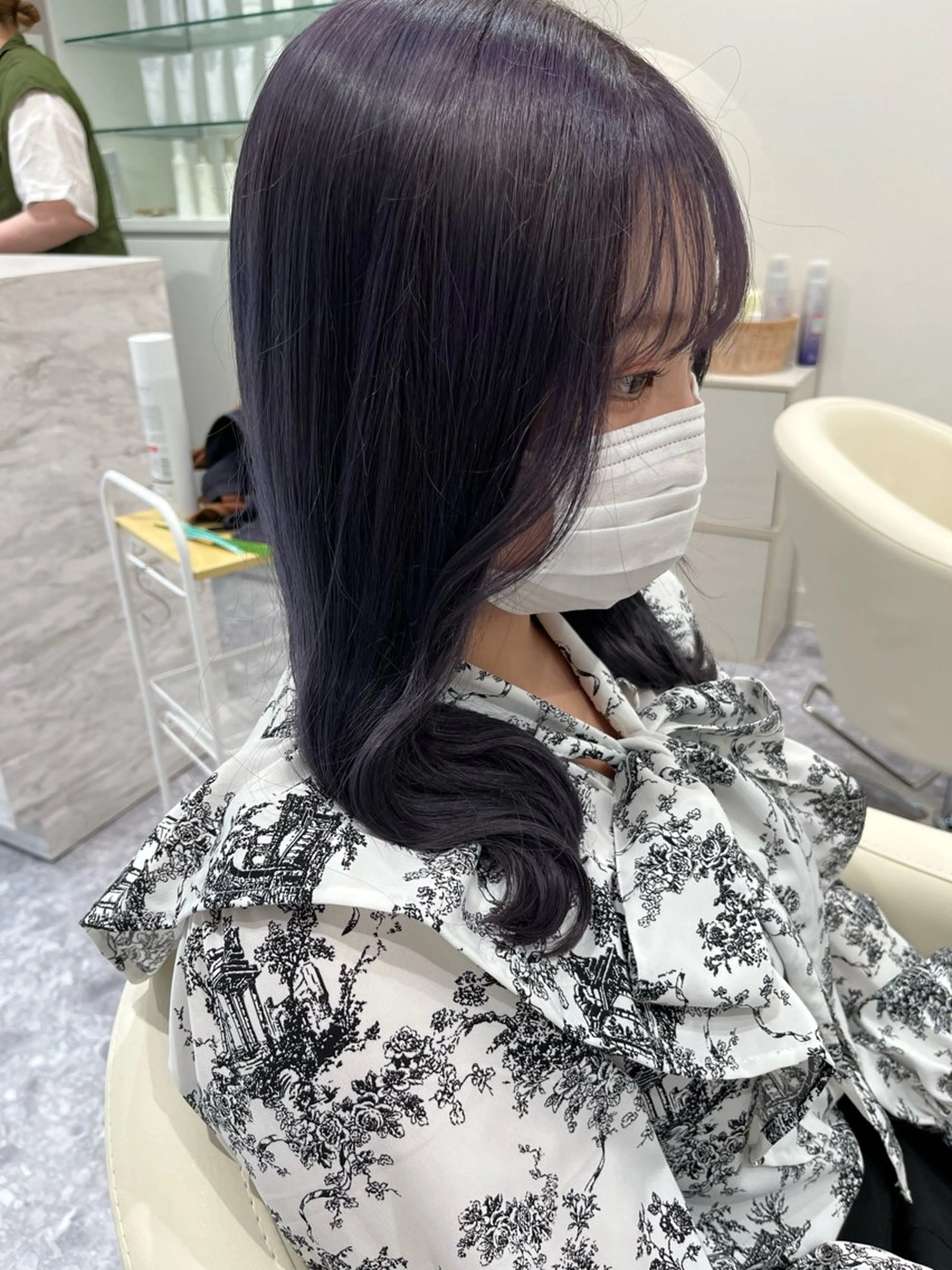 ミディアム カラー ヘアアレンジ トリートメント 河西 楓のヘアスタイル