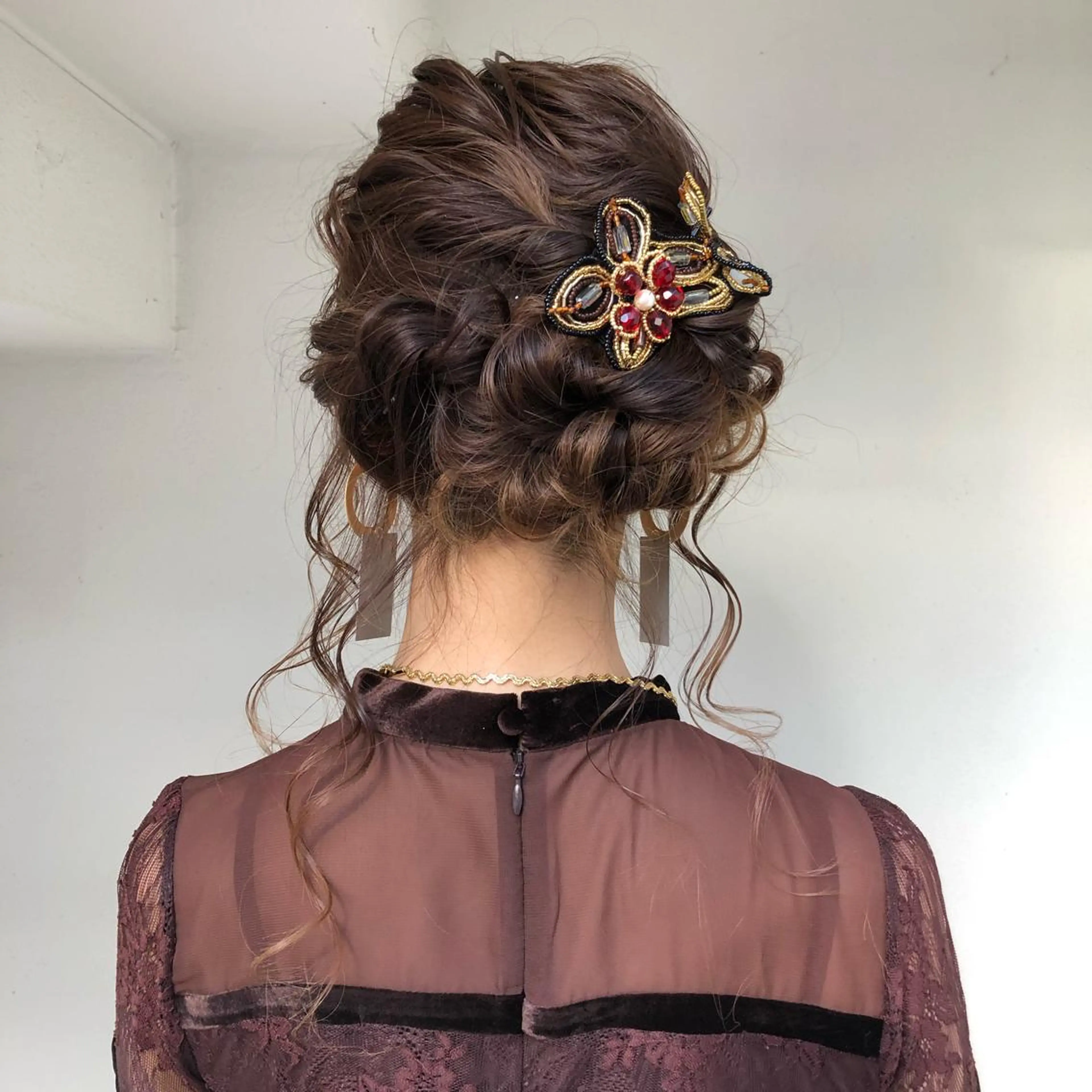 ロング カラー ヘアアレンジ BRUNTJET所属・MAEDA MADOKAのヘアスタイル