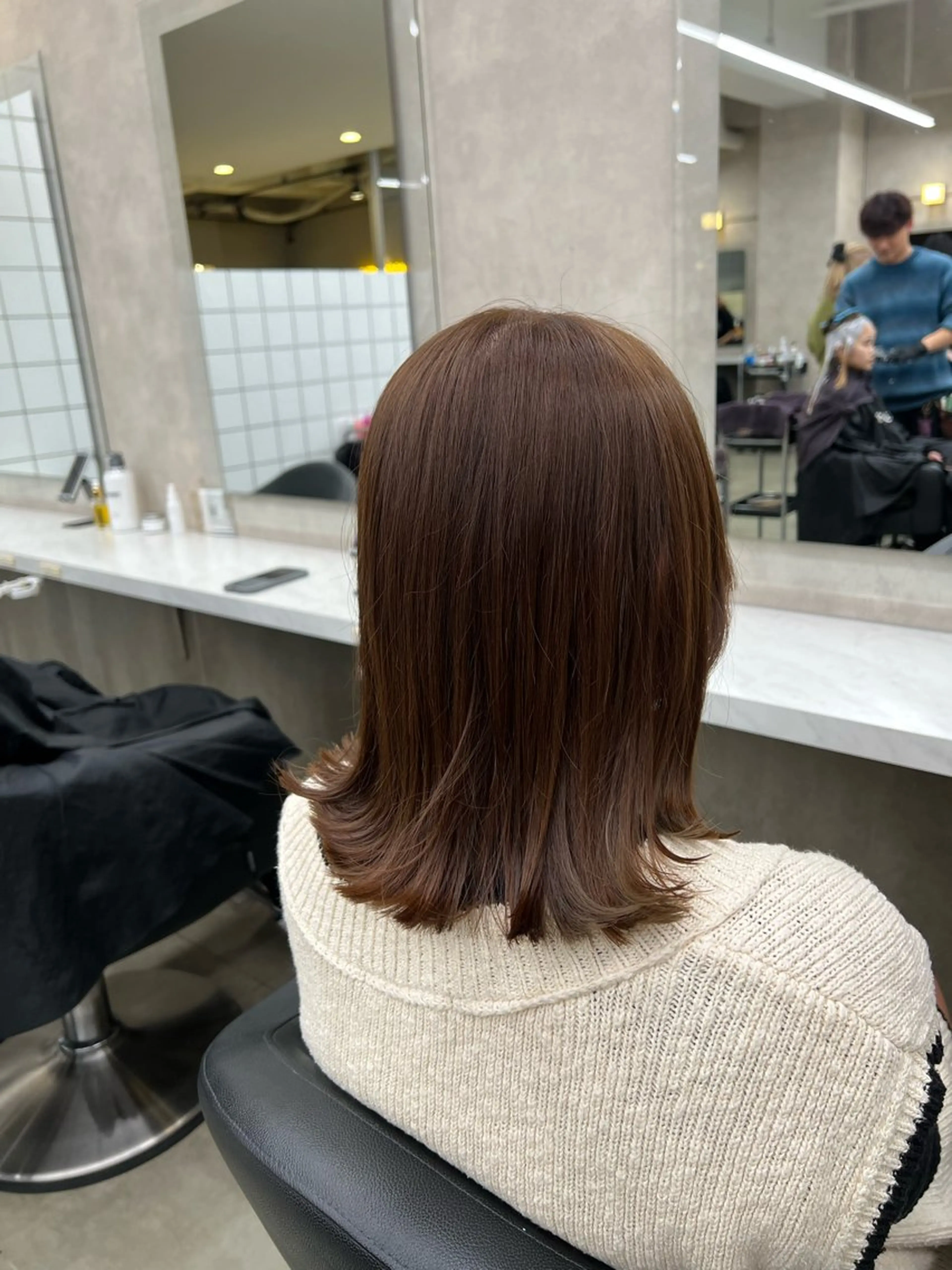 ロング カラー ヘアカラー トリートメント 韓国レイヤーカット /REIのヘアスタイル