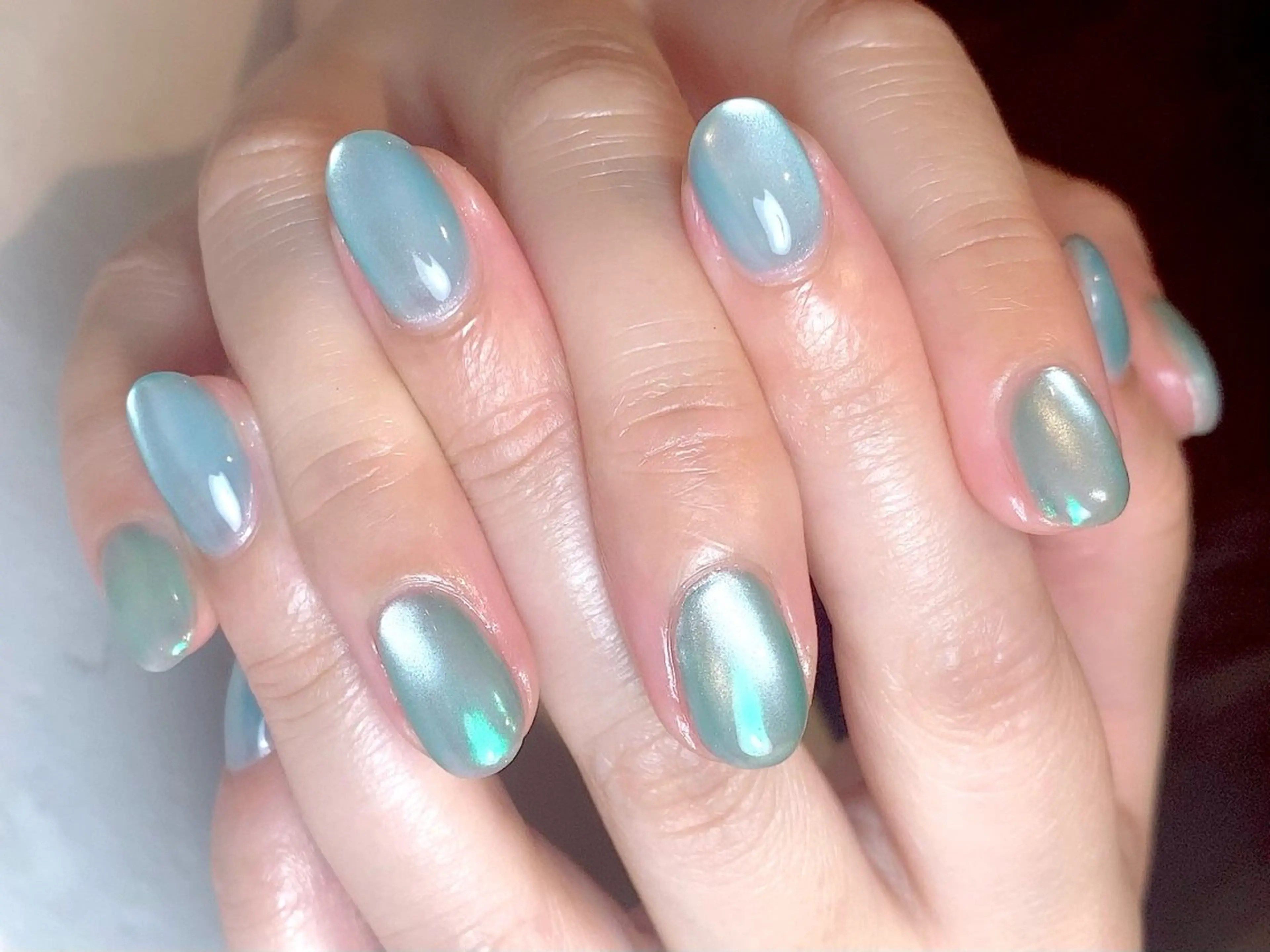 ネイル 氷ネイル・うるうるネイル プライベートサロン Rのネイルデザイン