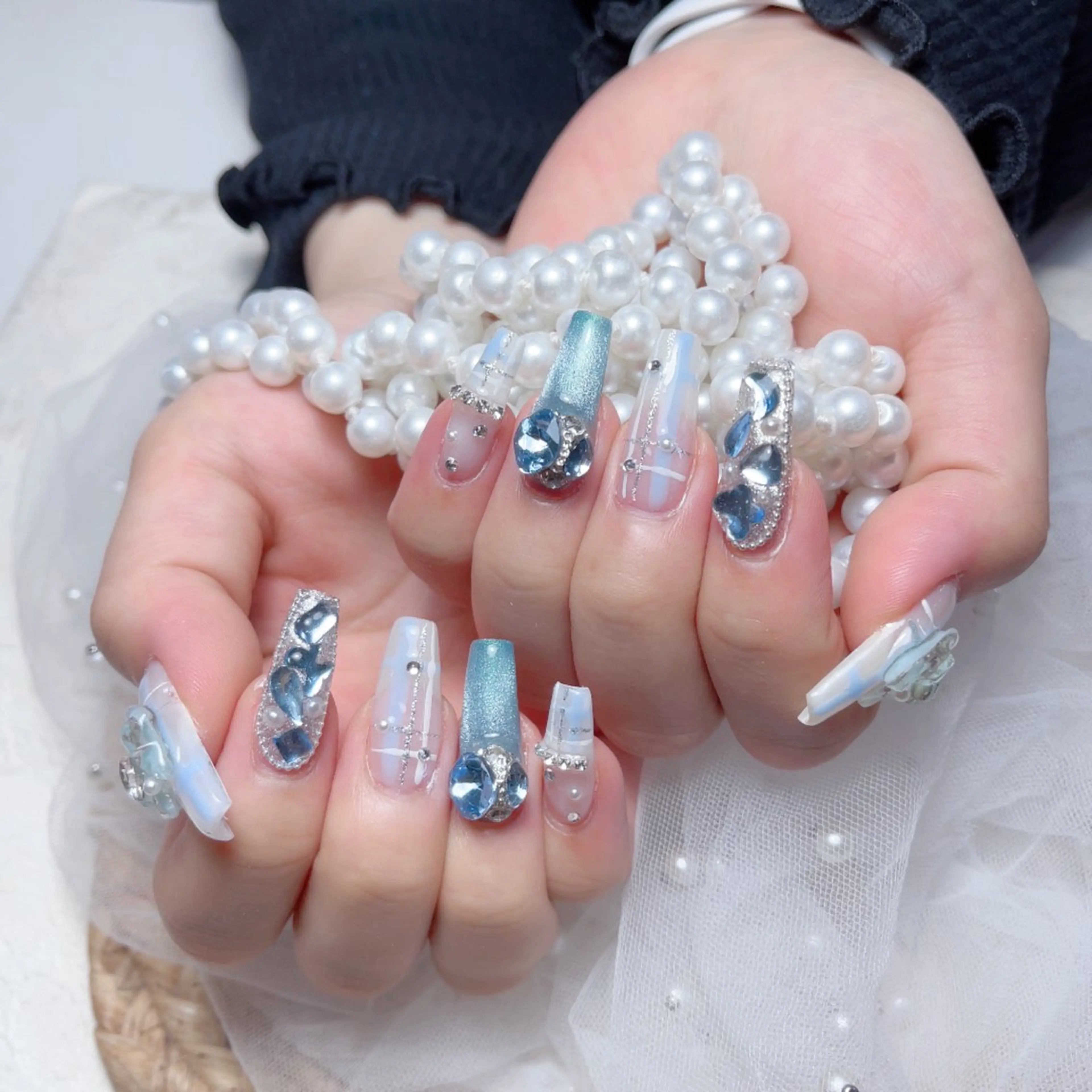 ネイル ハンドネイル M🌷nail 長さだし専門店のネイルデザイン