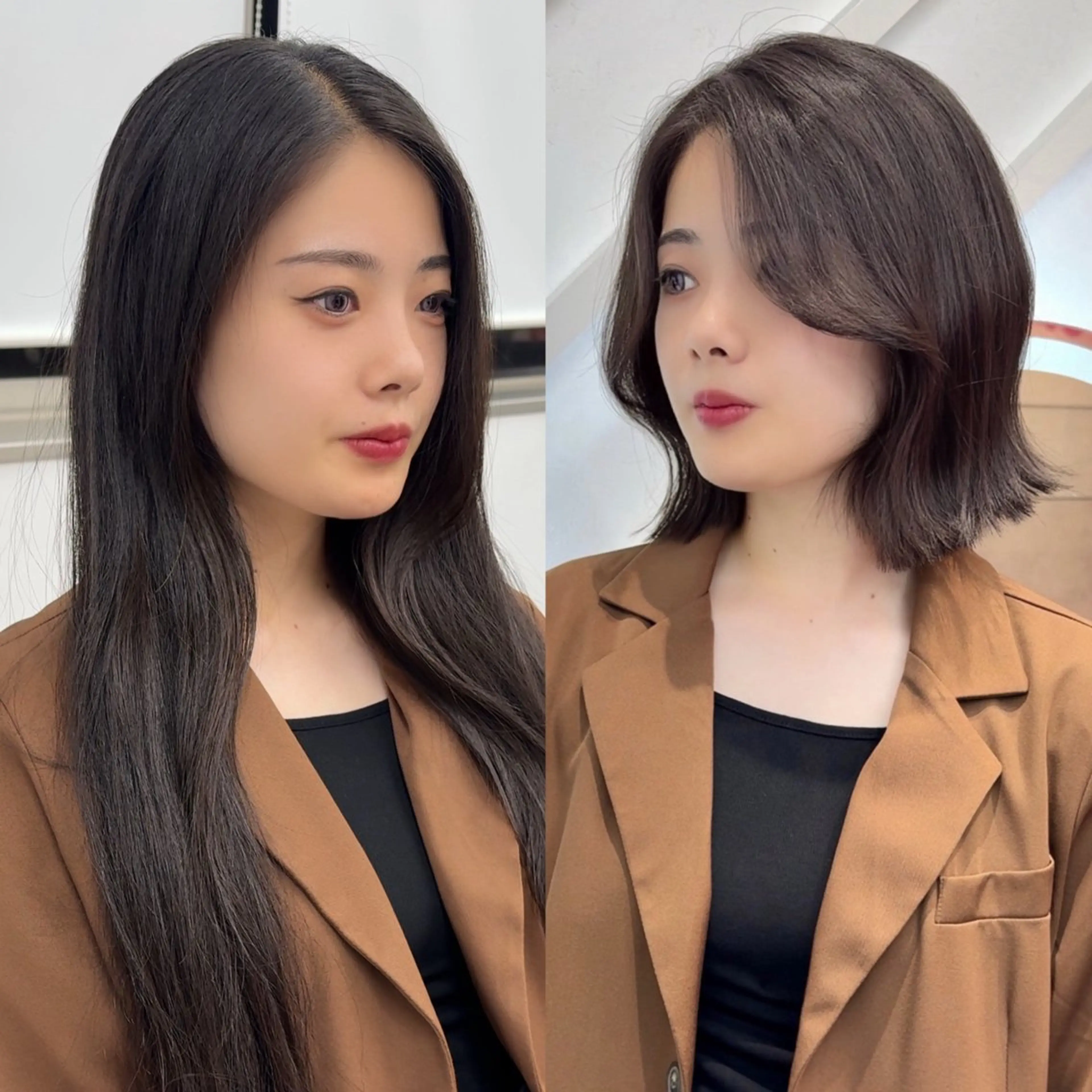 ショート カラー カット ヘアカラー トリートメント 莉乃/縮毛矯正/髪質 改善/艶カラーのヘアスタイル