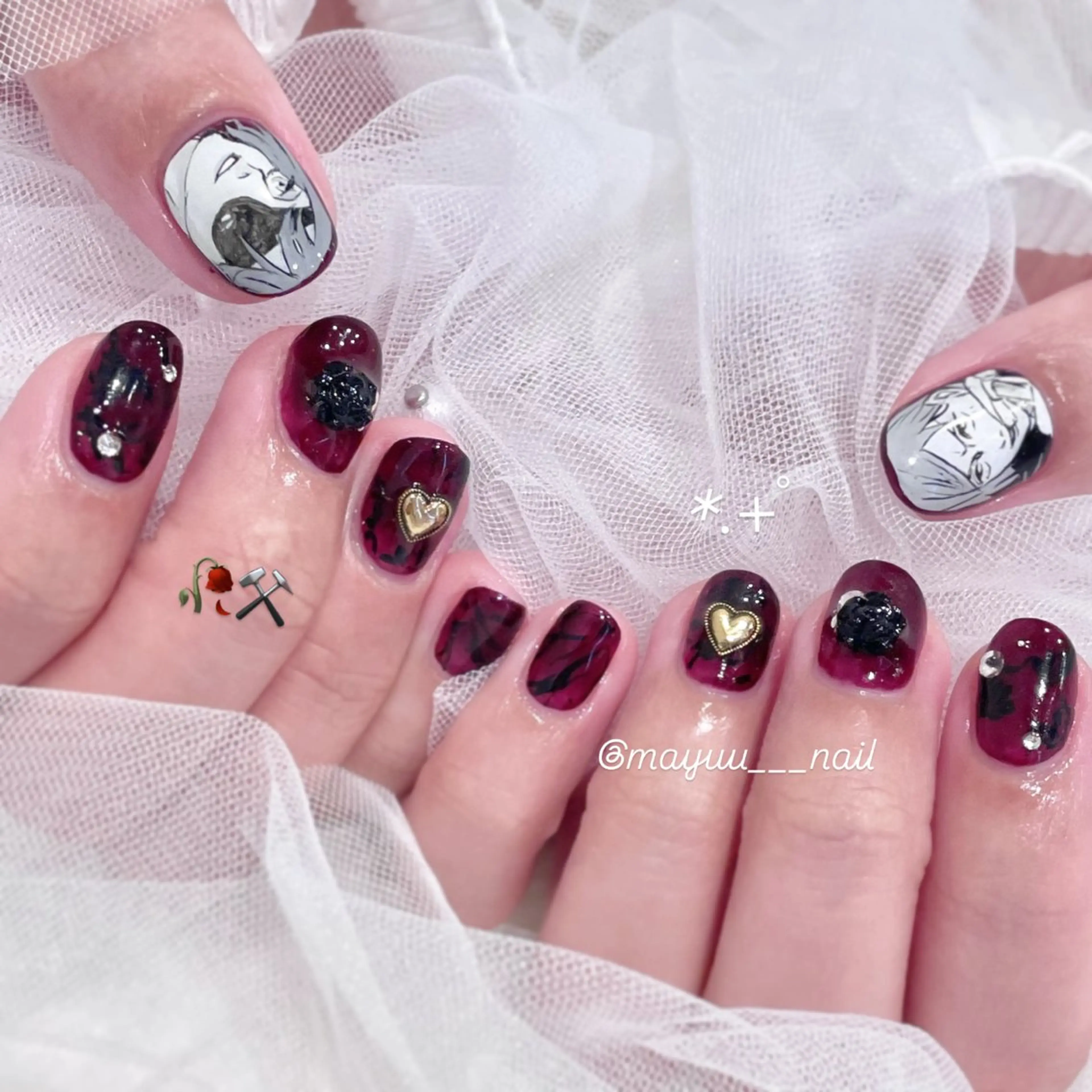 ネイル ハンドネイル 🎀 Mayu 🎀痛ネイルのネイルデザイン