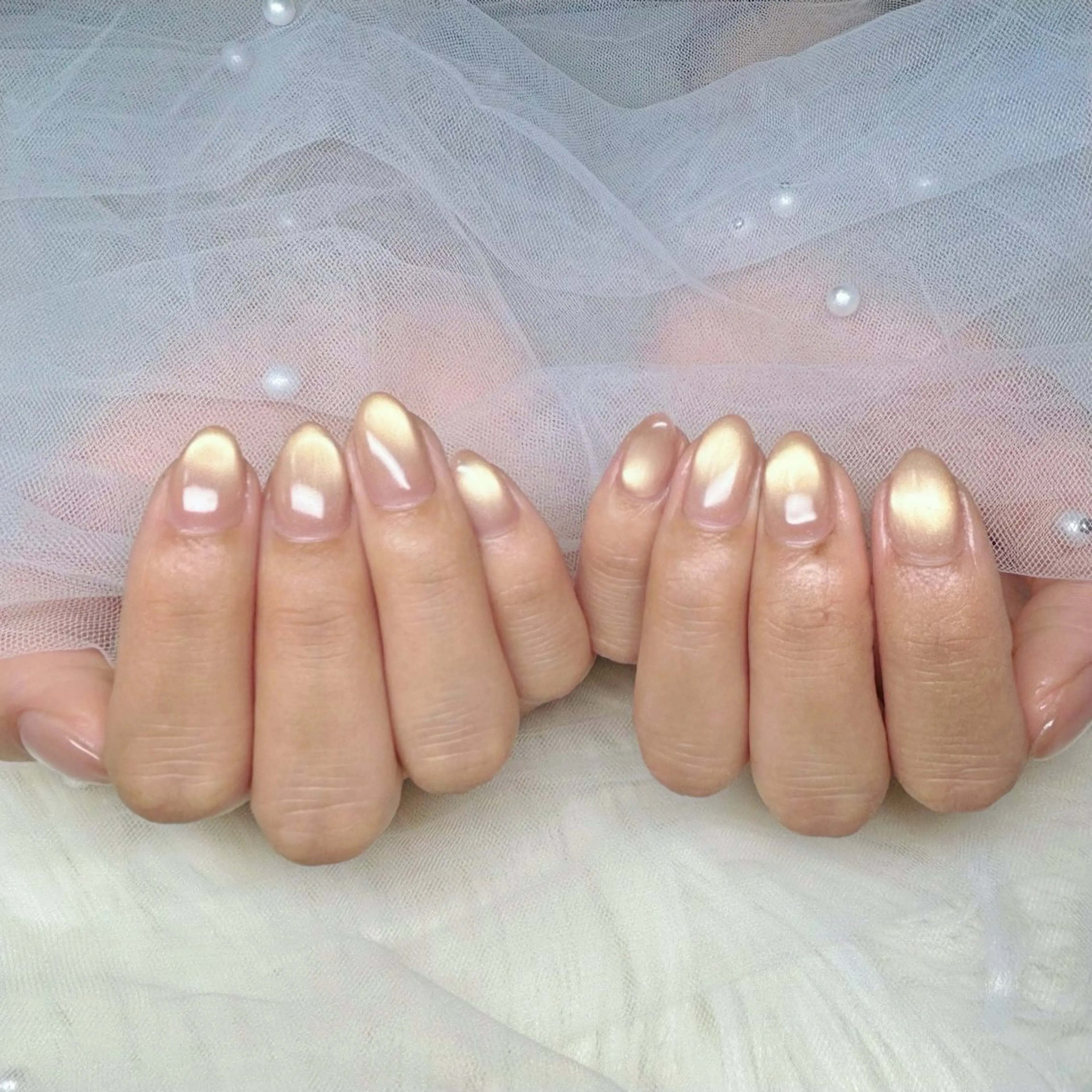 ネイル 氷ネイル・うるうるネイル ハンドネイル Yuna🩵 RE:N.Nailのネイルデザイン