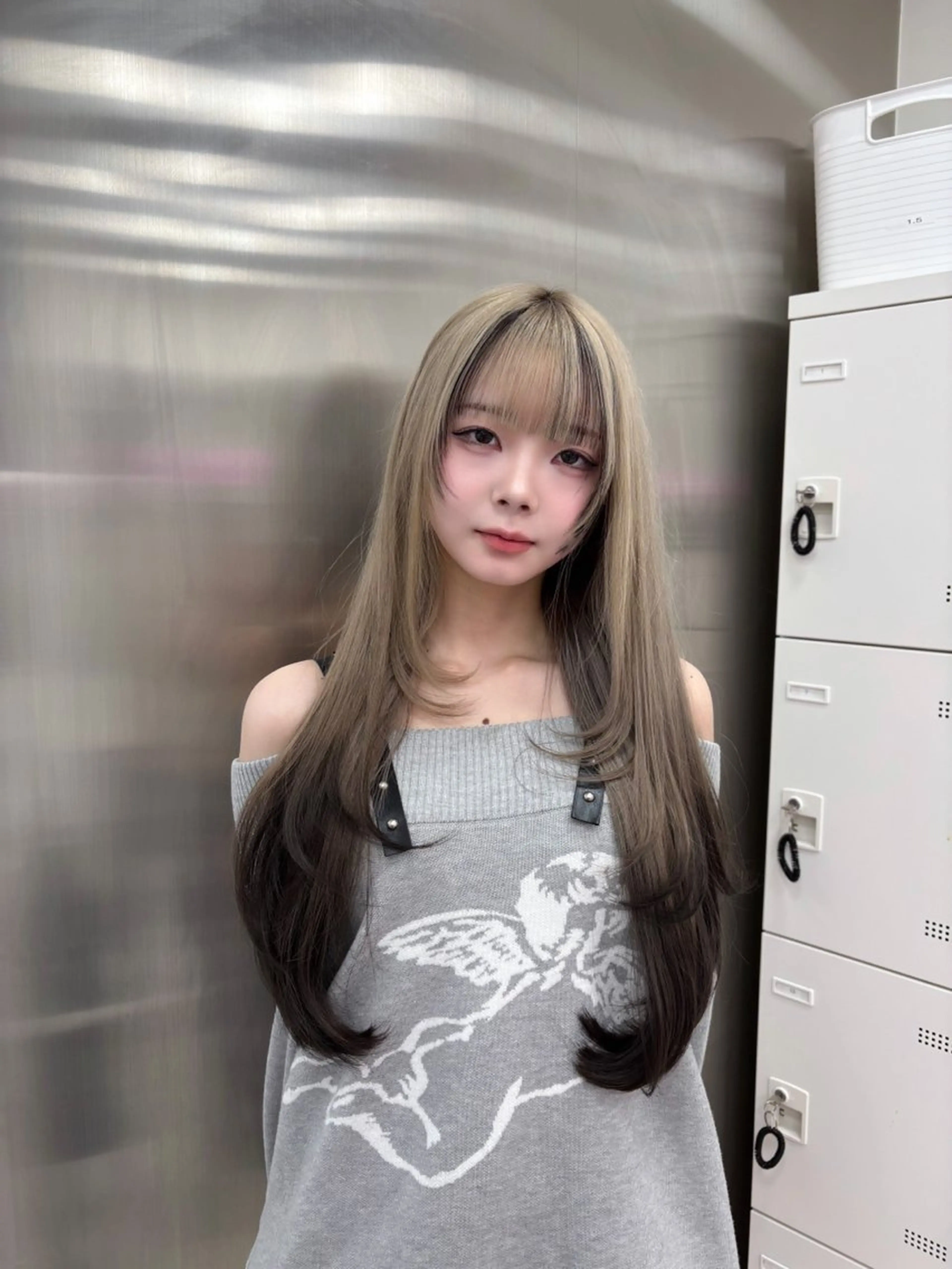 ロング 表参道ハッシュカット レイヤー/リノンのヘアスタイル