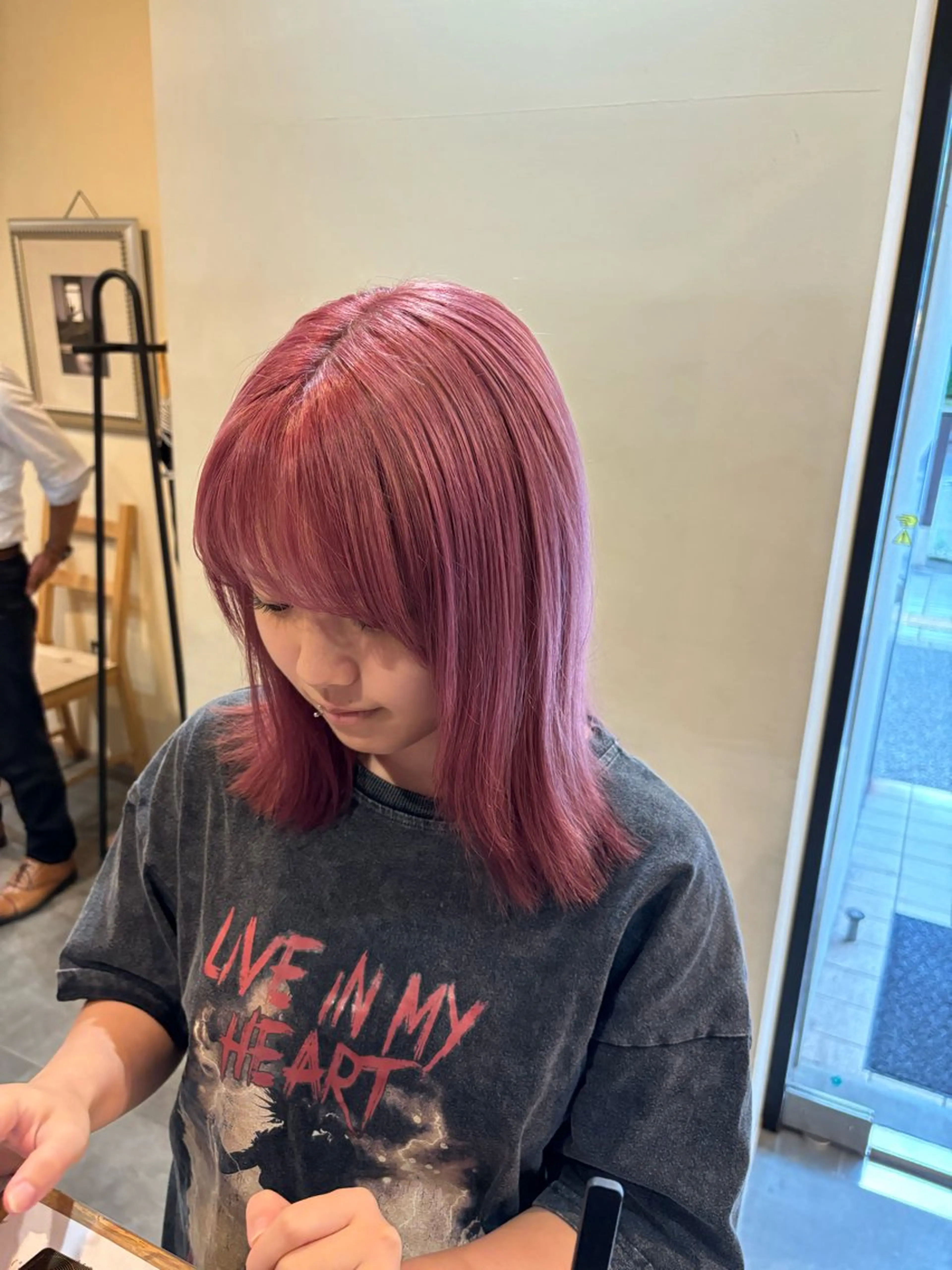 セミロング ヘアカラー 韓国ヘア/レイヤー 🇰🇷/艶髪/長橋のヘアスタイル