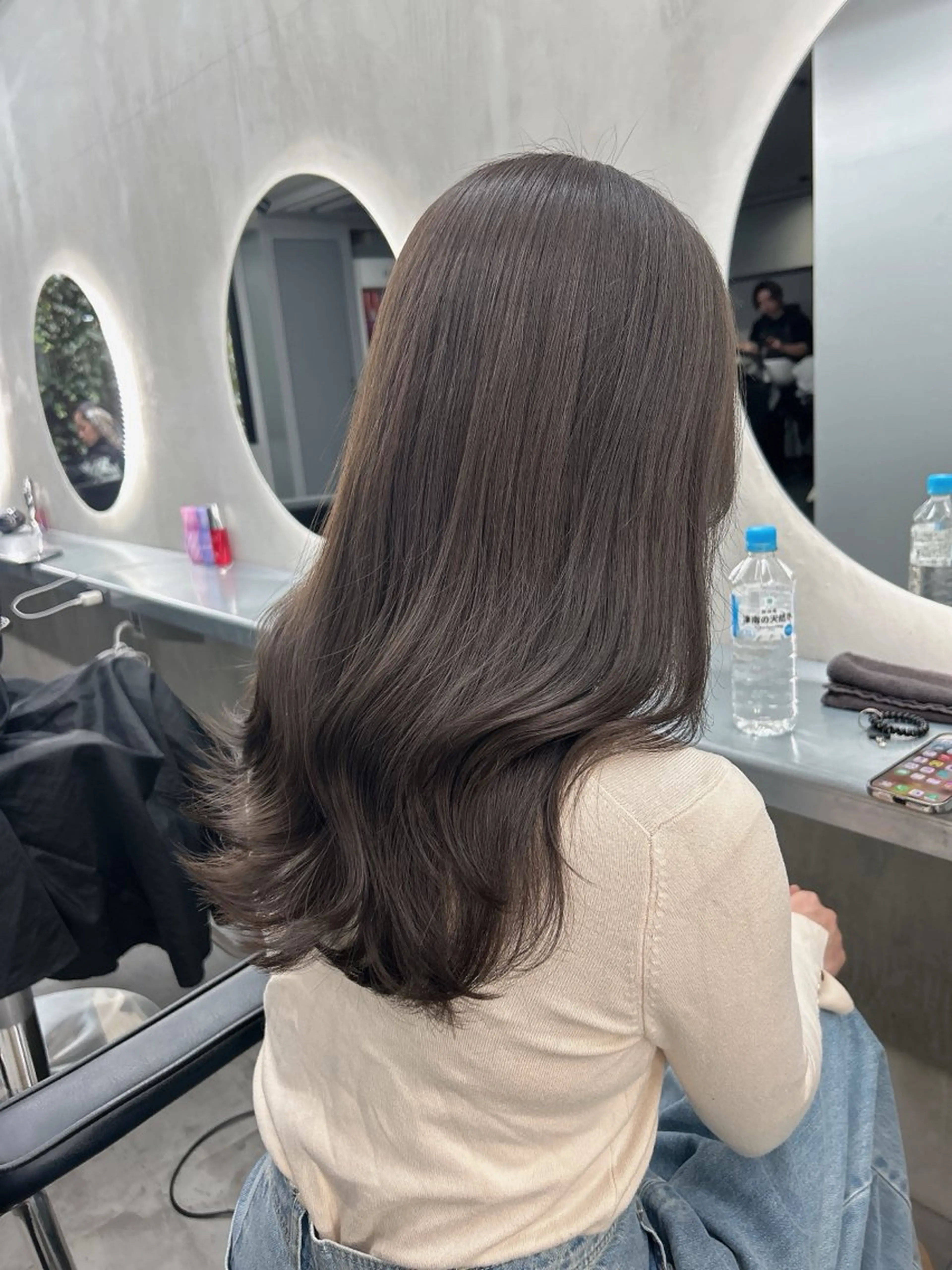 セミロング ヘアカラー トリートメント グレージュ 透明感 ブリーチなし田島晃汰のヘアスタイル