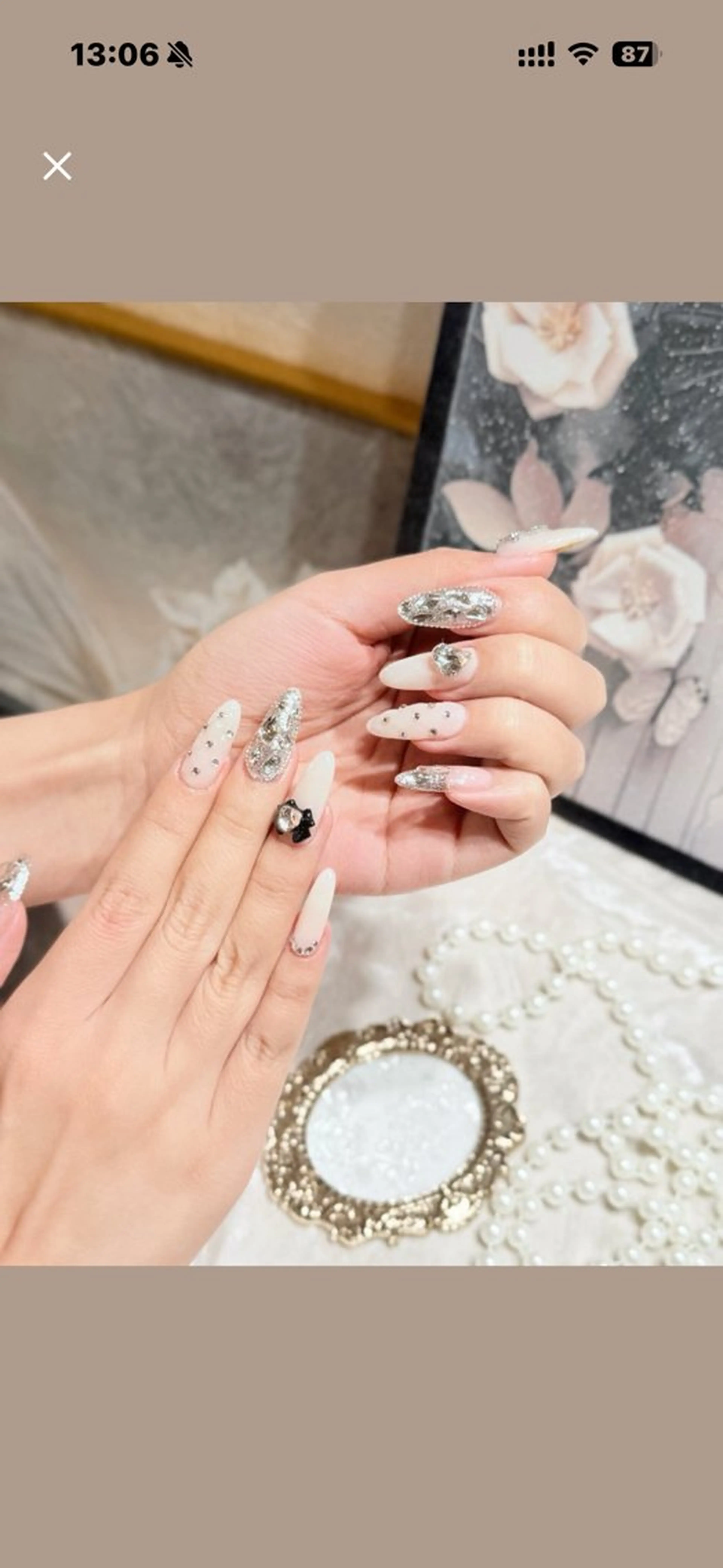 ネイル アートネイル フットネイル ジェルネイル ハート マグネットネイル Babarla　Nail　Salon所属・babarla Nailのネイルデザイン