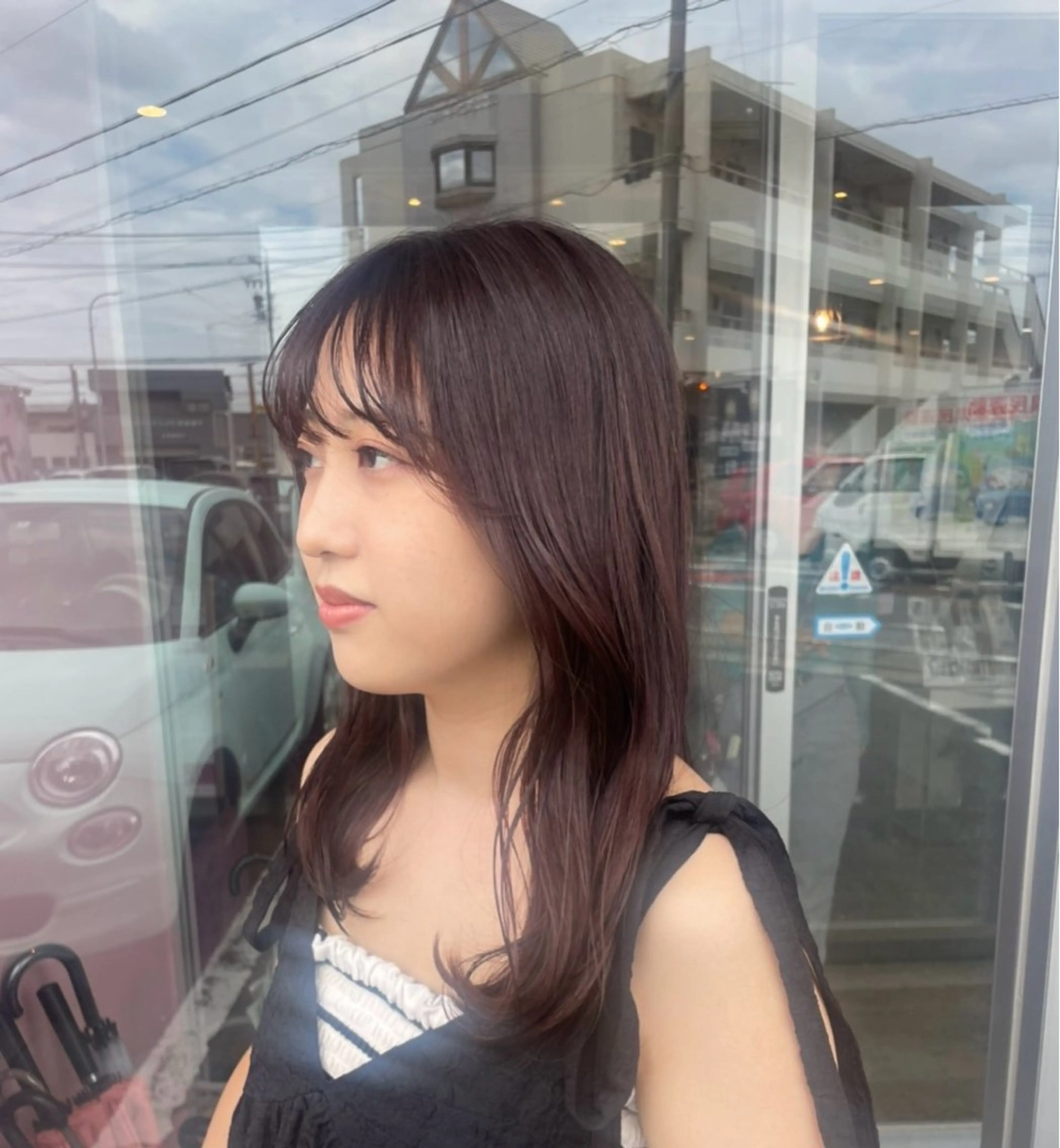 セミロング カラー 🩷愛咲🩷レイヤー /透明感カラーのヘアスタイル