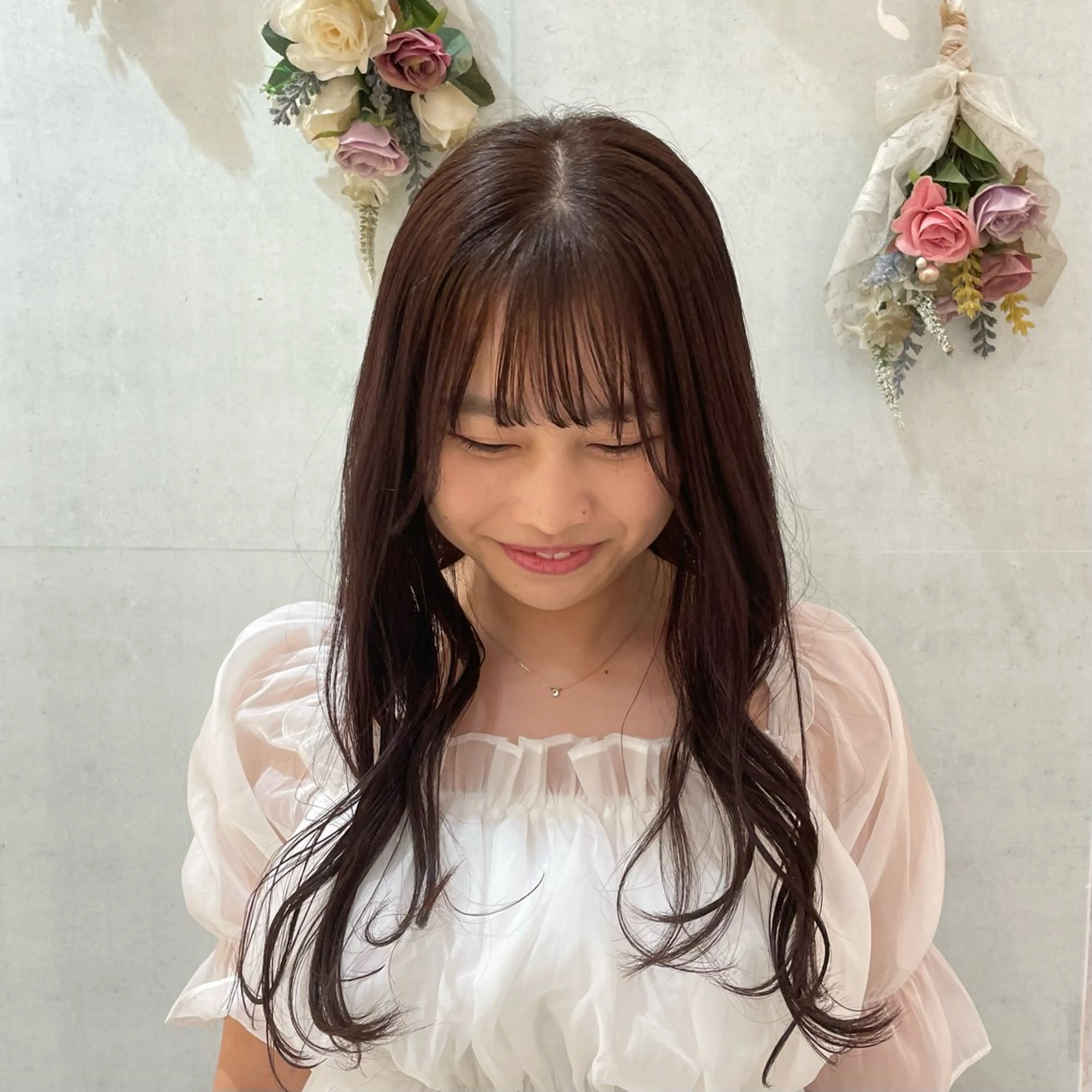 ロング 透明感ワンカラー 🎀髪質改善/AOのヘアスタイル