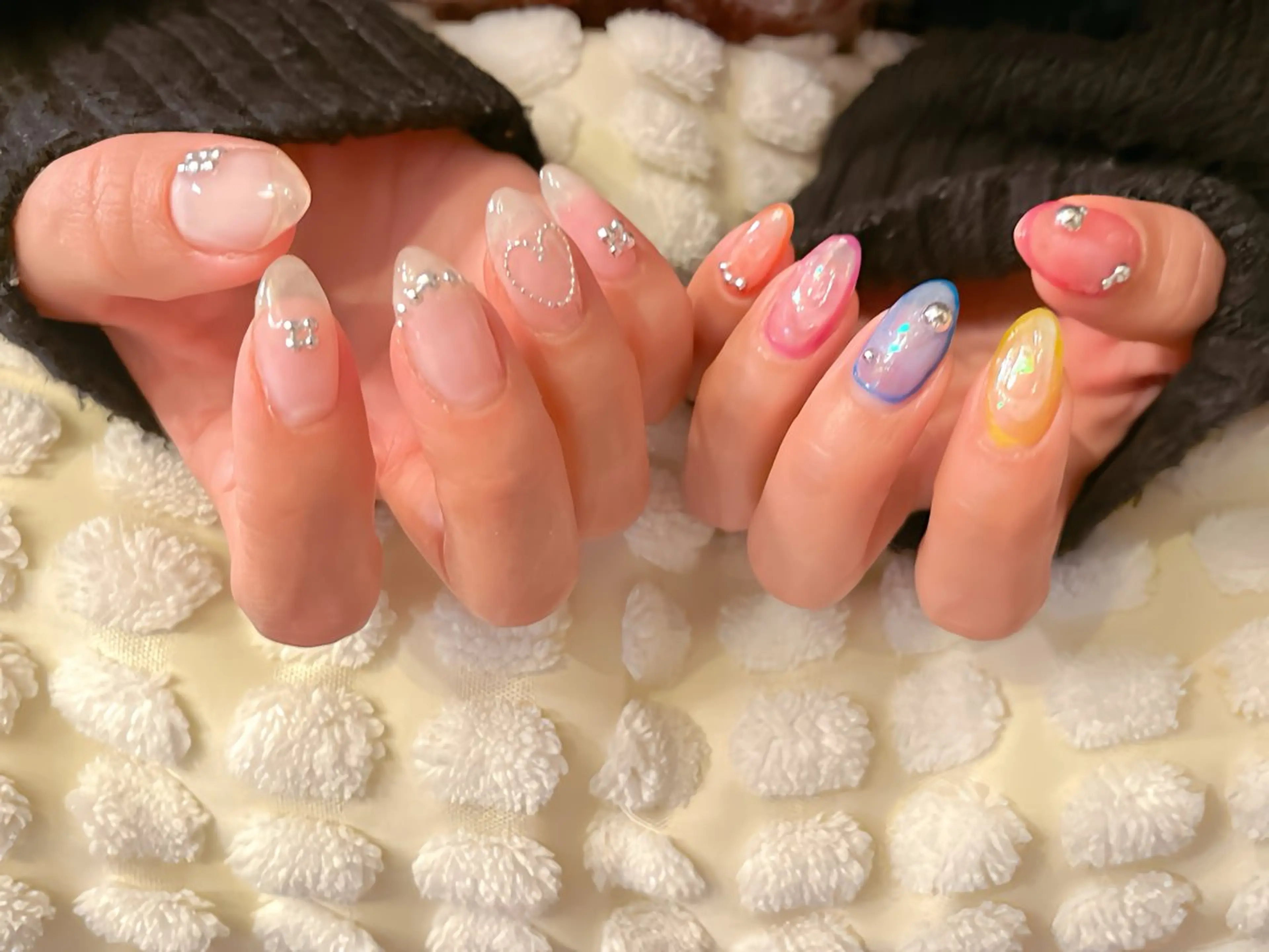 ネイル フラッシュネイル ジェルネイル マグネットネイル 持ち込み シンプルネイル ハンドネイル emNail所属・em Nailのネイルデザイン