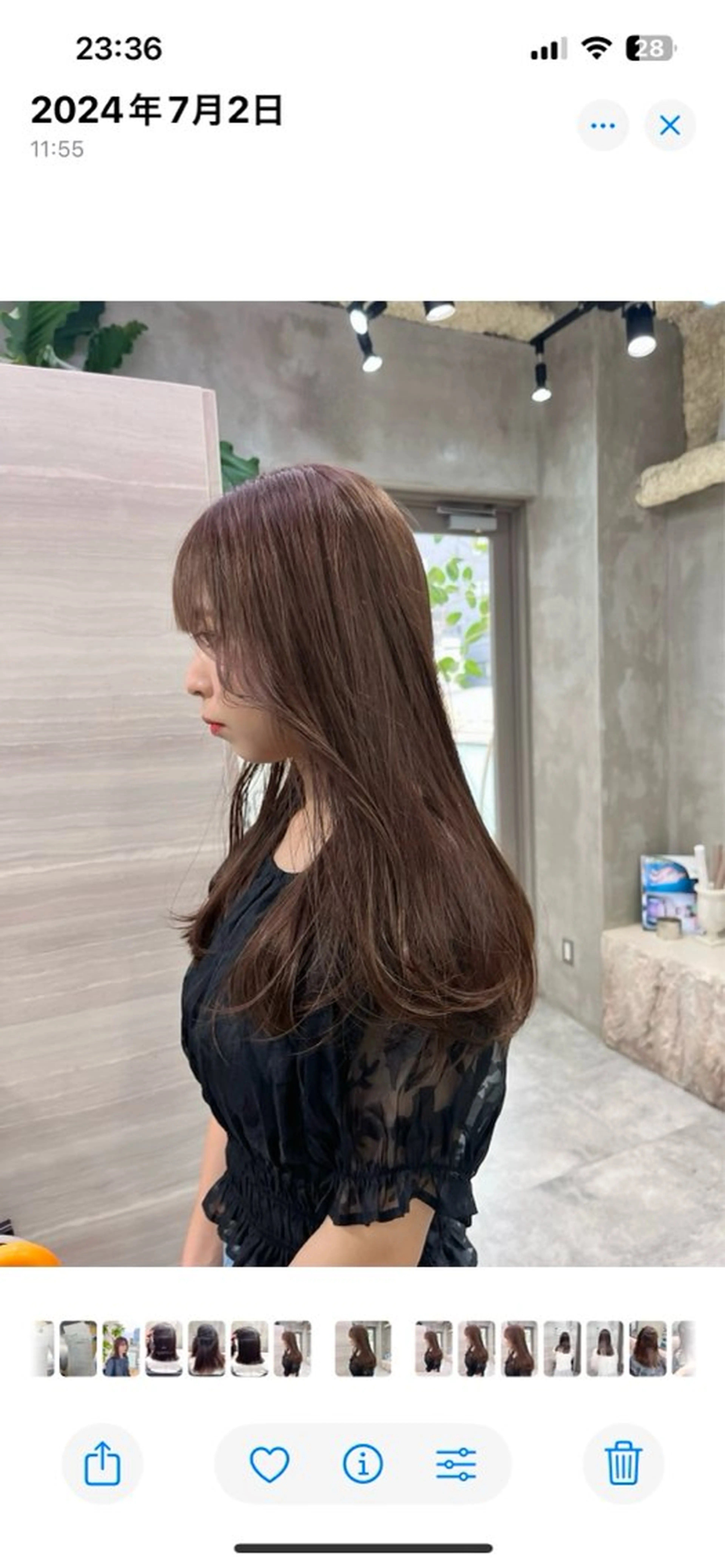 ロング カラー ベージュカラー カット ヘアカラー トリートメント ナツミ/透明感カラー /酸性ストレートのヘアスタイル