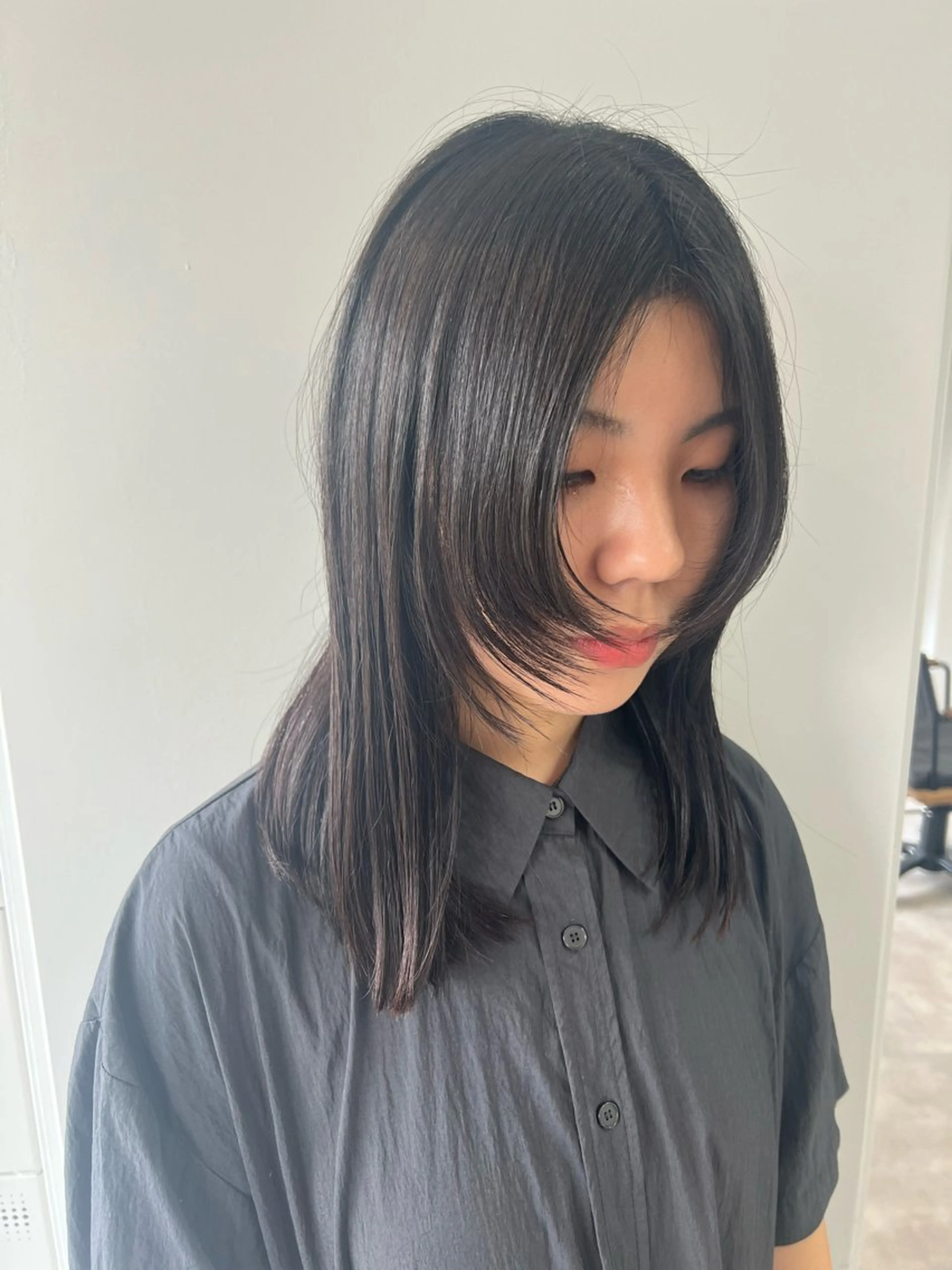 ロング 顔まわりレイヤー 顔周りカット レイヤーカット 深堀 さくらのヘアスタイル