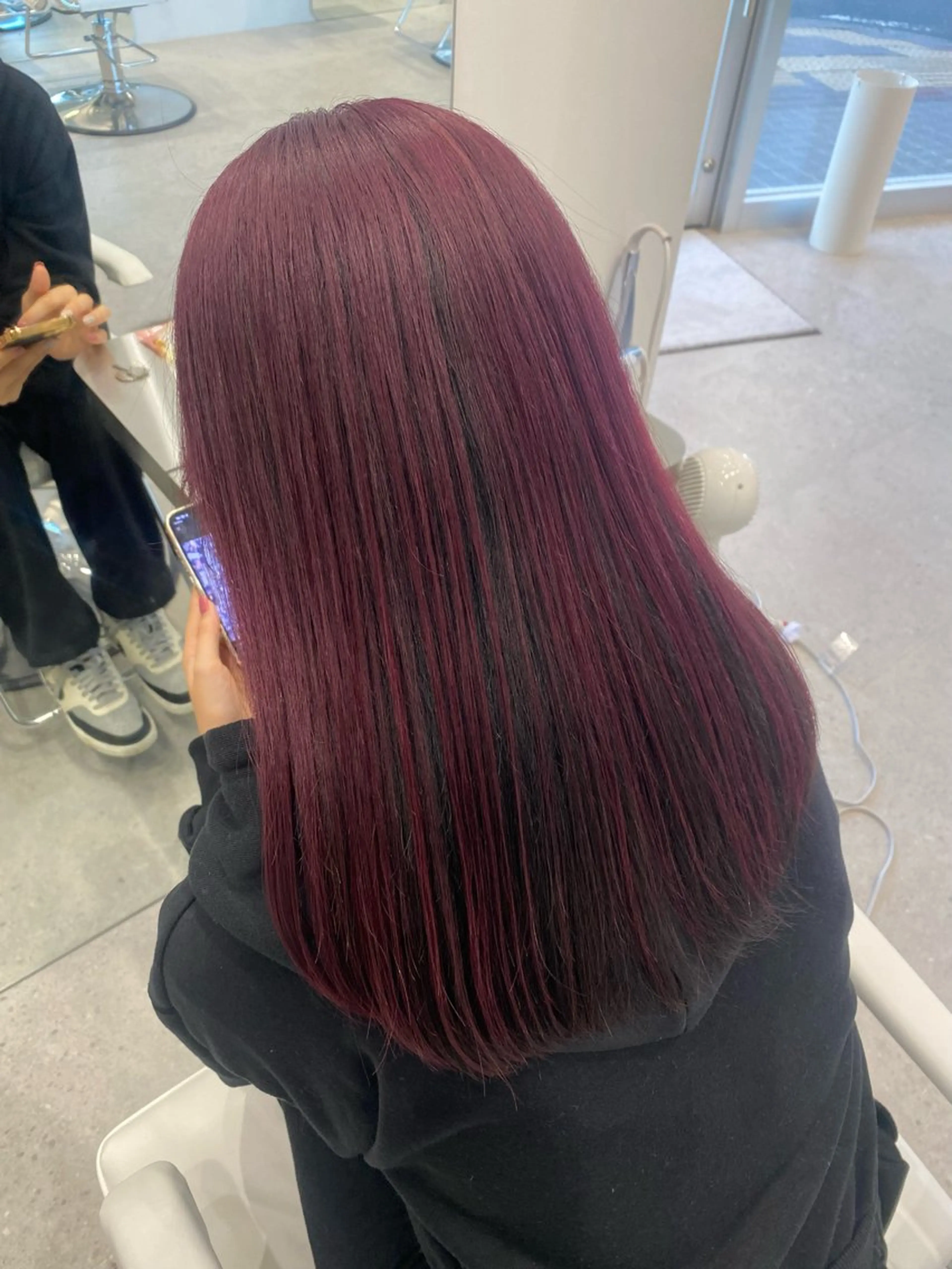 セミロング カラー ブリーチ ラベンダーカラー ピンクカラー ピンクラベンダー ヘアカラー mina🪐立川駅/ レイヤー/ボブのヘアスタイル