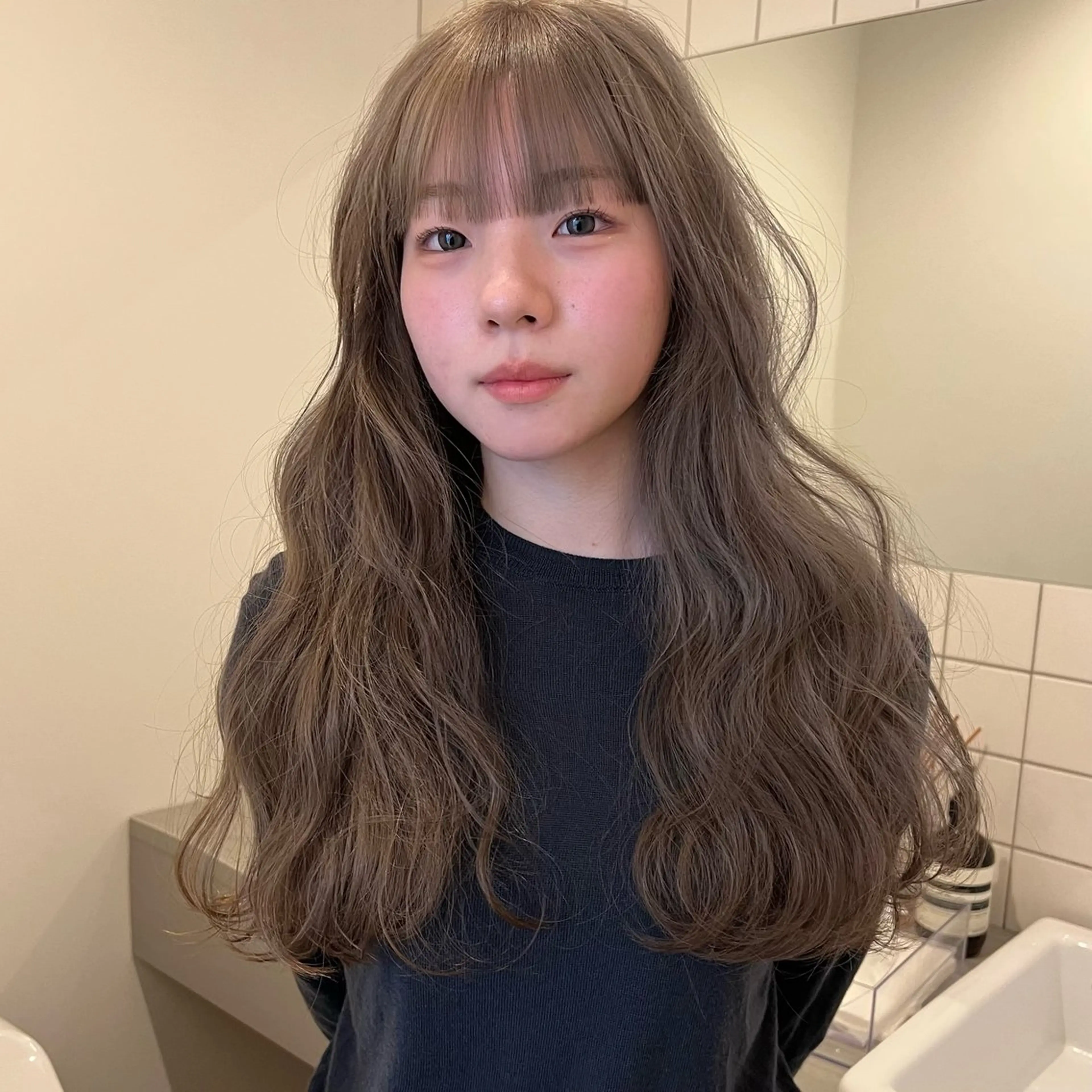 ロング ヘアカラー トリートメント 舟橋耀/ブリーチカラ ー/レイヤーカットのヘアスタイル