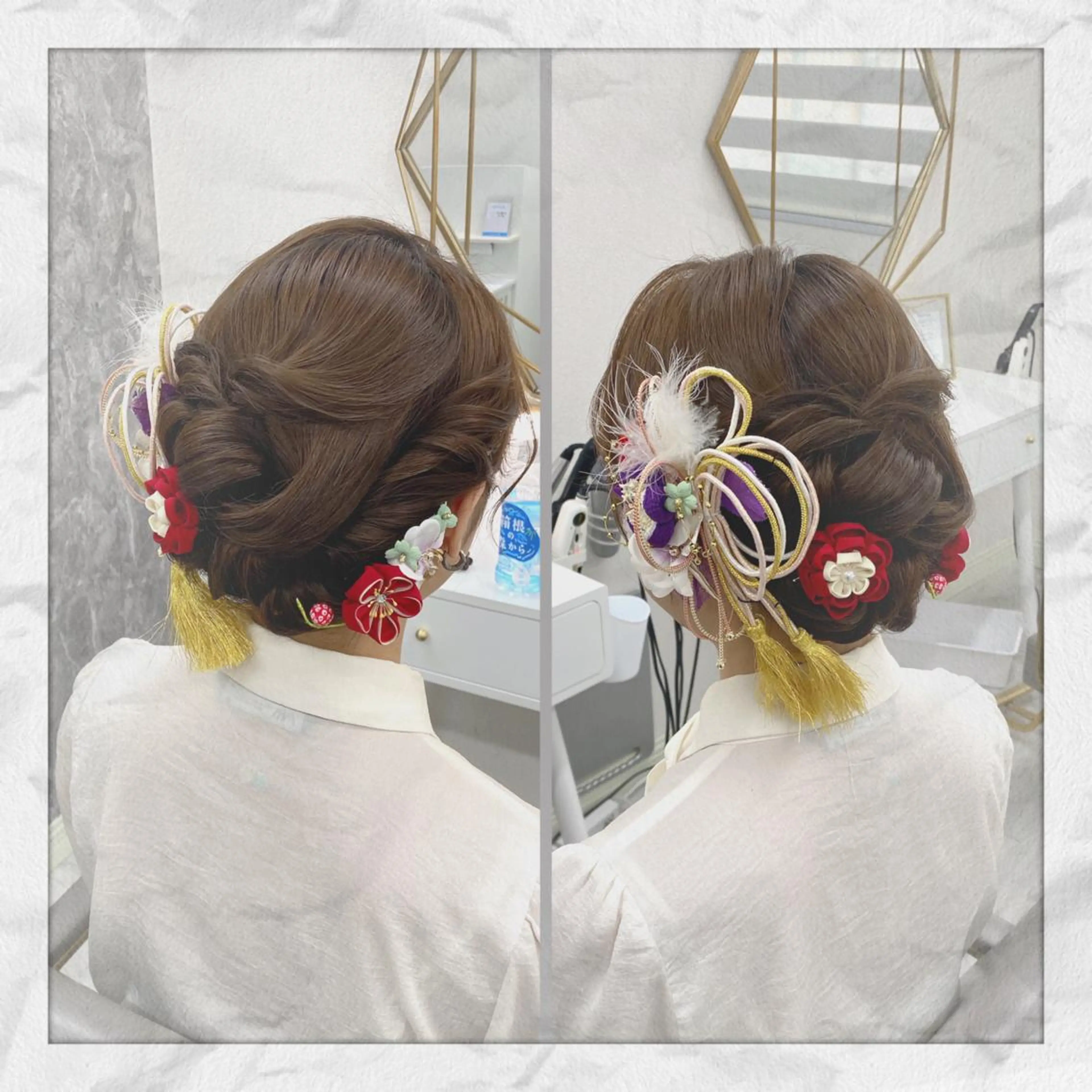 セミロング ヘアアレンジ ヘアセット ヘアセット/着付け 𓇼 松本 夏美𓇼のヘアスタイル