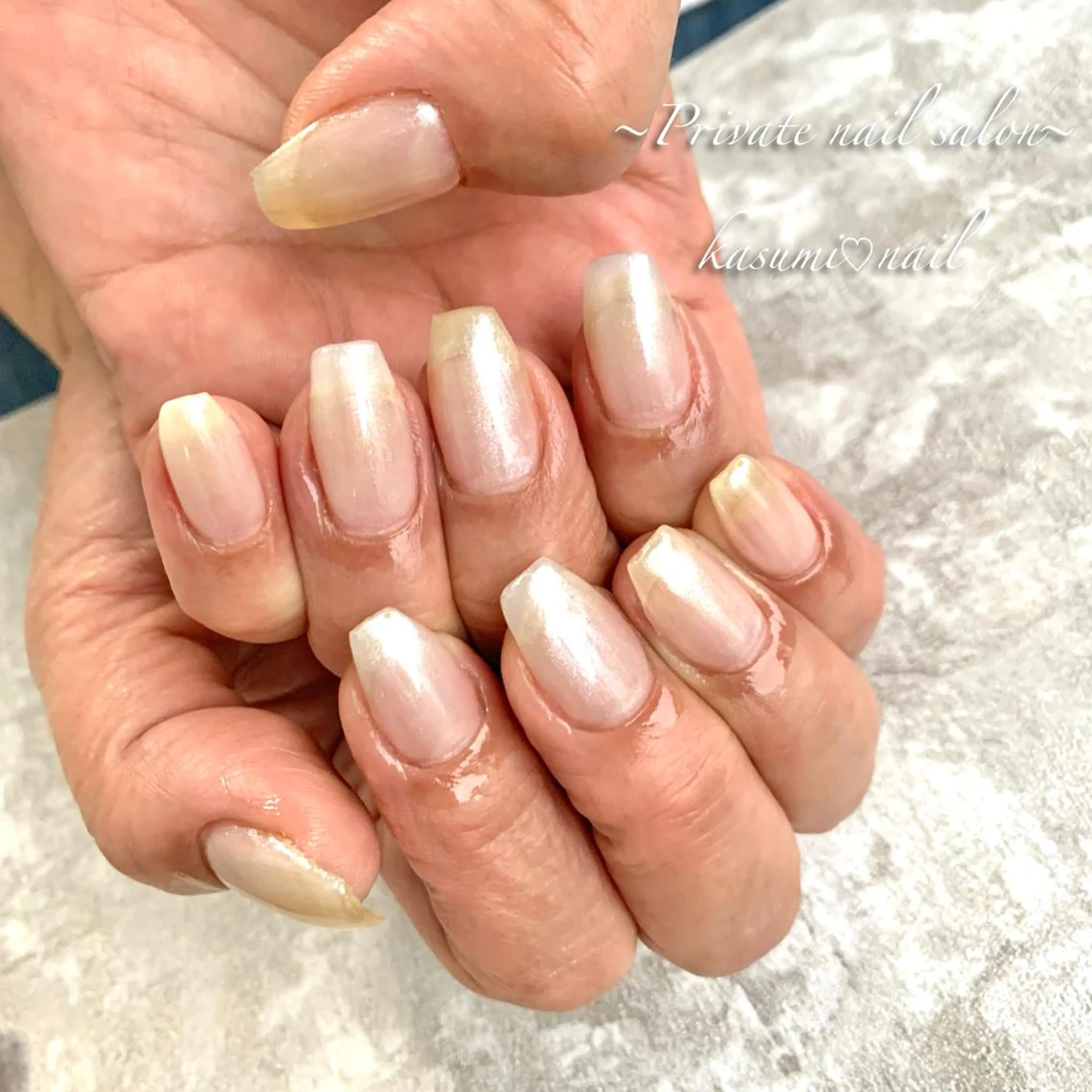 ネイル アートネイル ラメ(グリッター) マグネットネイル ミラーネイル ニュアンスネイル KASUMI♡ Nailのネイルデザイン