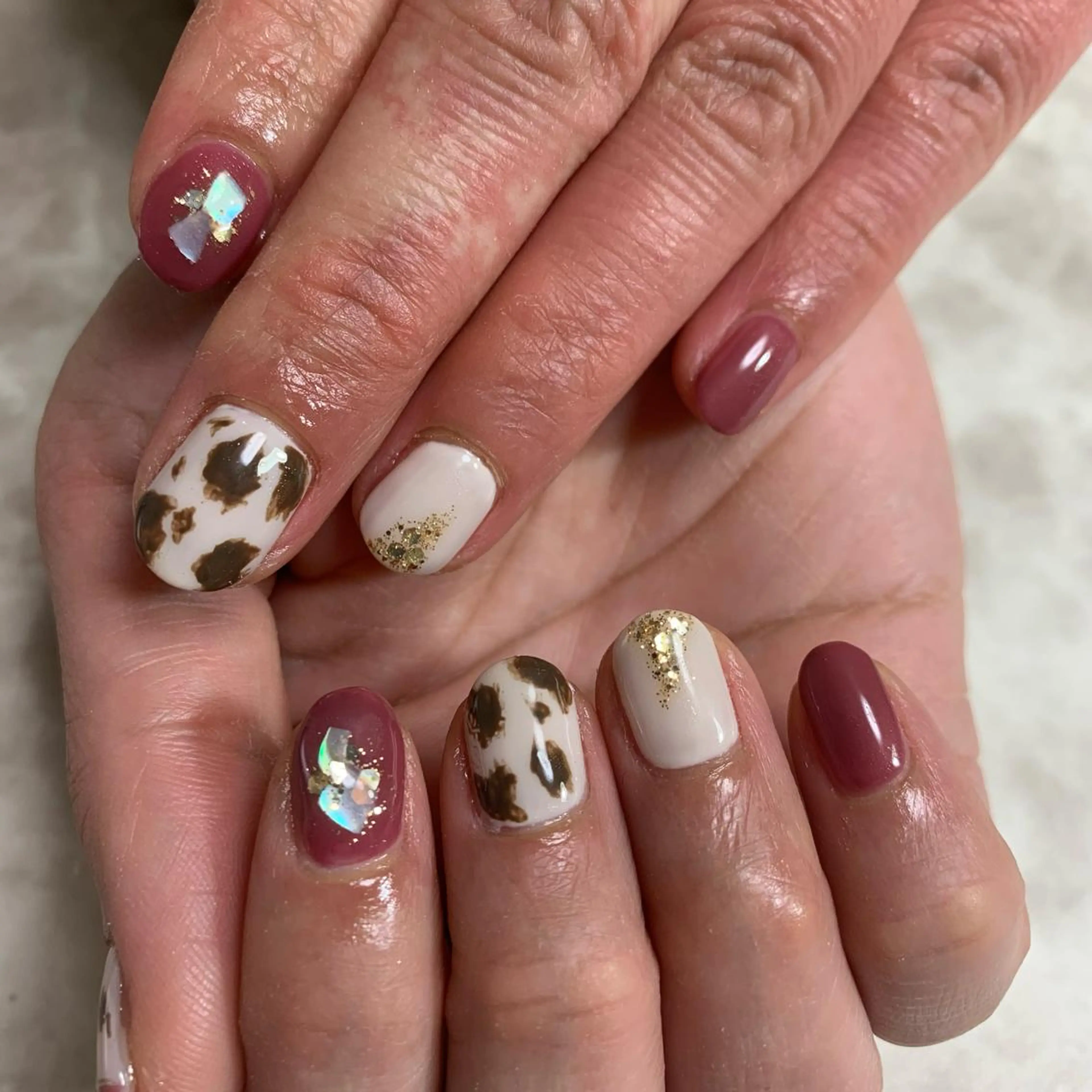 ネイル ピンク 冬ネイル salon Hush Hushのネイルデザイン